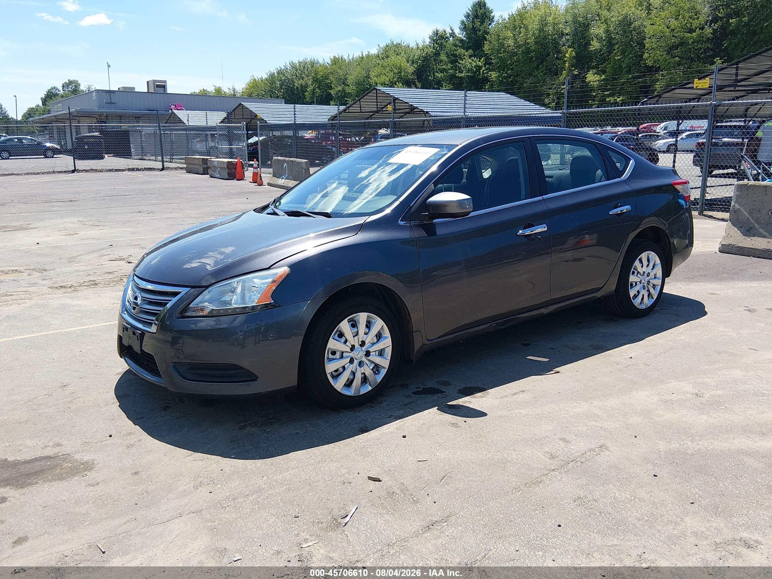 2015 Nissan Sentra Sv Gray vin: 3N1AB7AP6FL694419