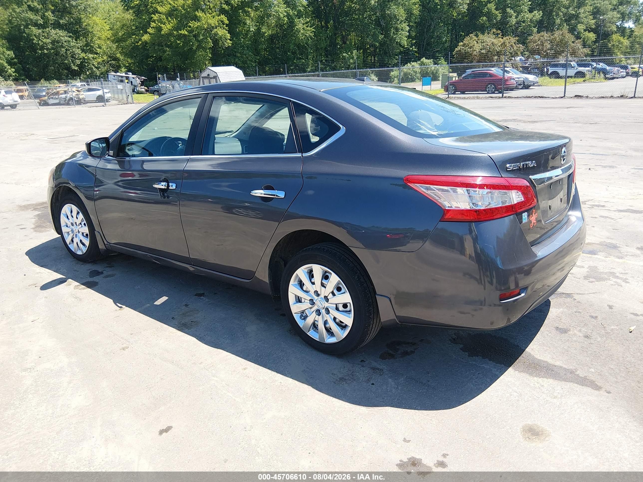 2015 Nissan Sentra Sv Gray vin: 3N1AB7AP6FL694419