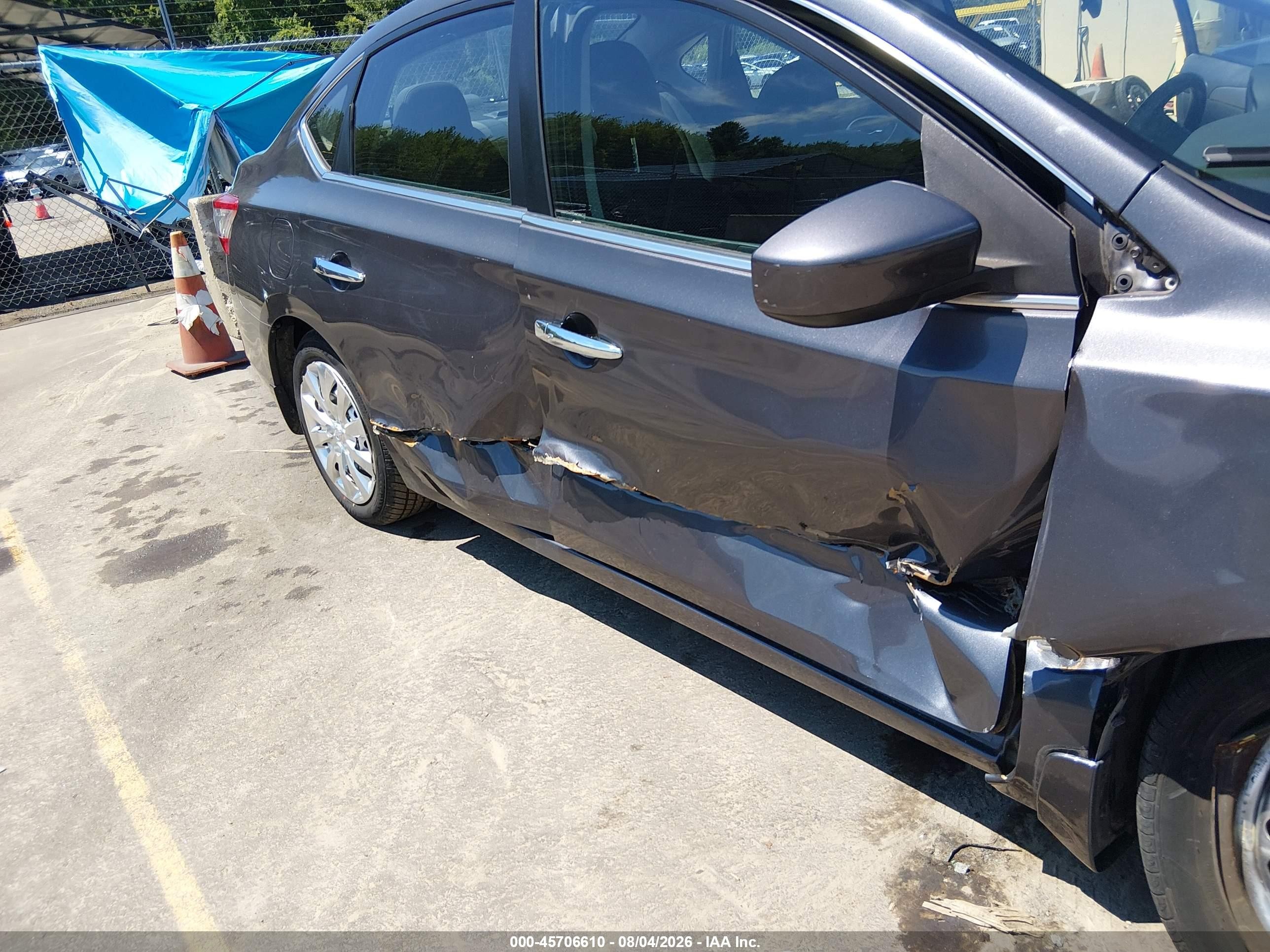 2015 Nissan Sentra Sv Gray vin: 3N1AB7AP6FL694419