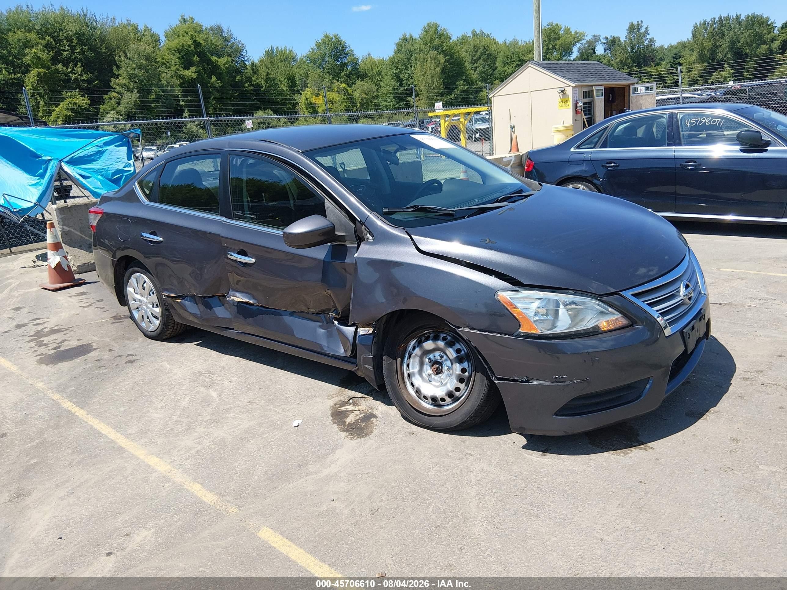 2015 Nissan Sentra Sv Gray vin: 3N1AB7AP6FL694419