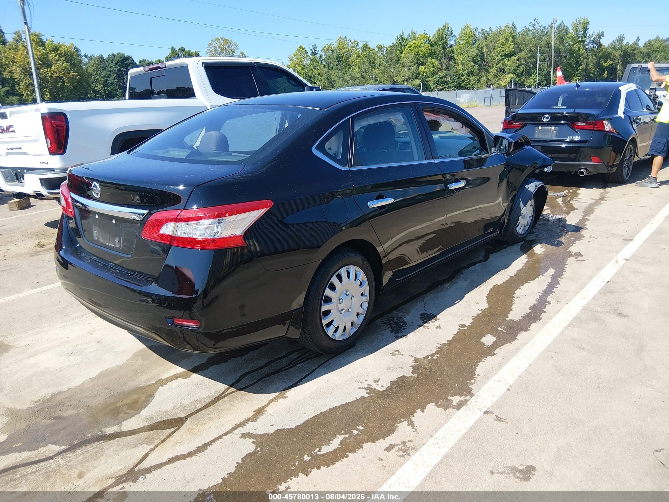 2015 Nissan Sentra S Black vin: 3N1AB7AP6FY213507