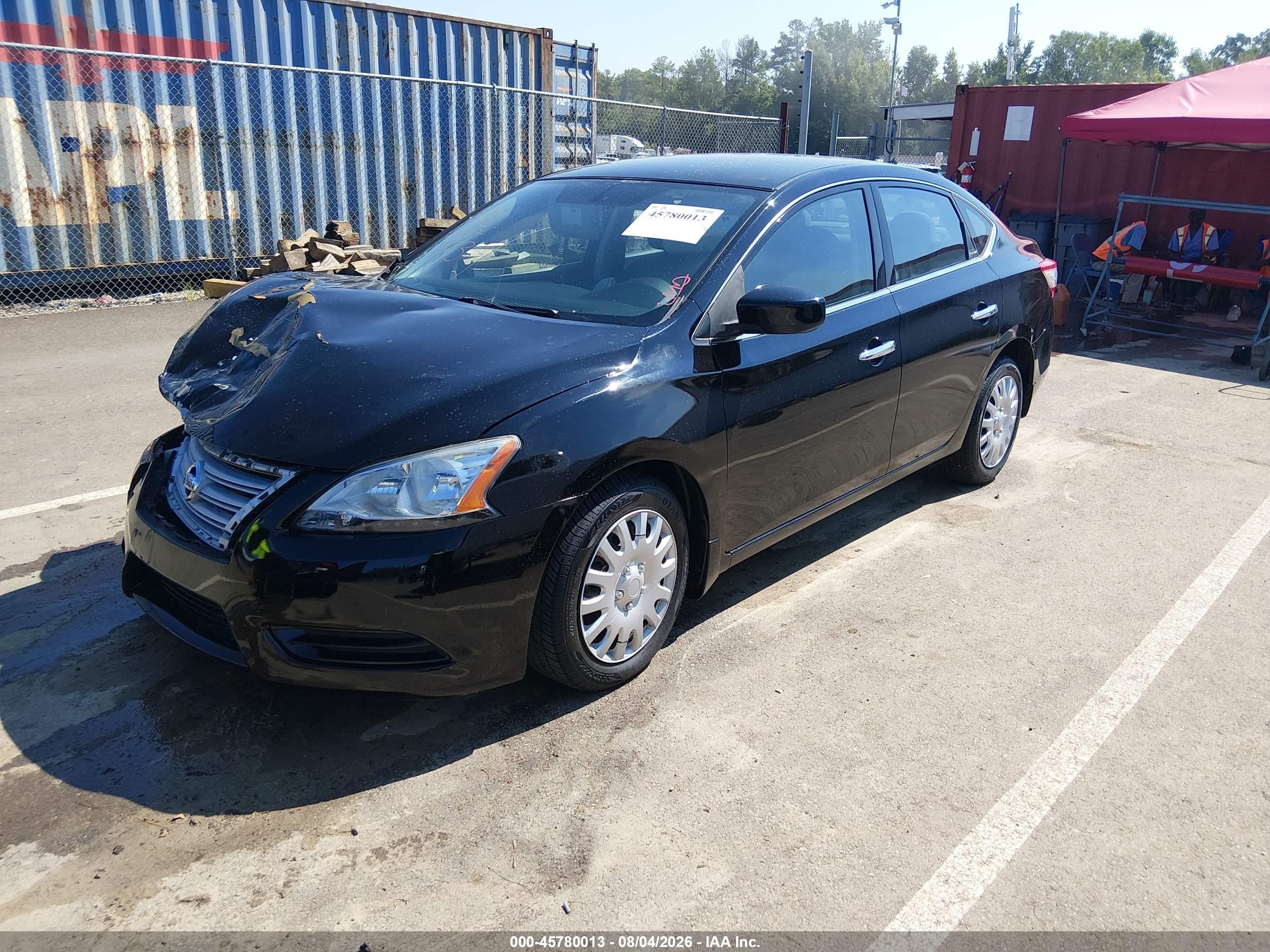 2015 Nissan Sentra S Black vin: 3N1AB7AP6FY213507
