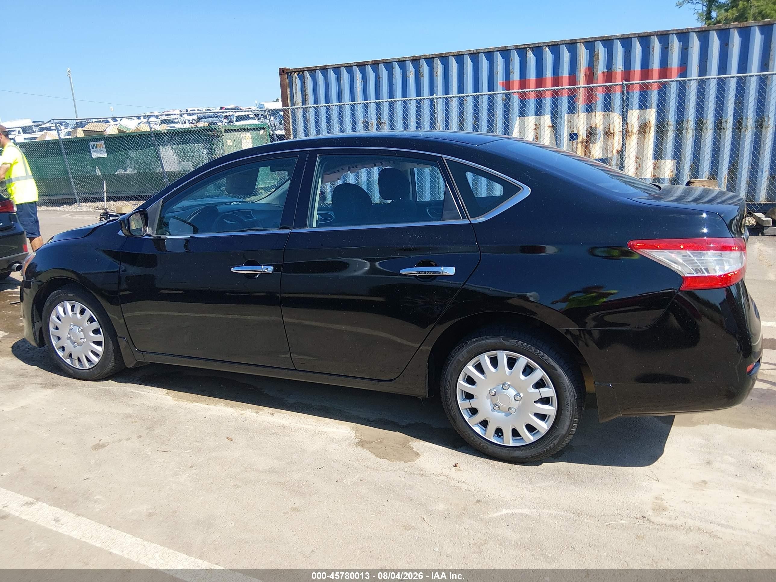 2015 Nissan Sentra S Black vin: 3N1AB7AP6FY213507
