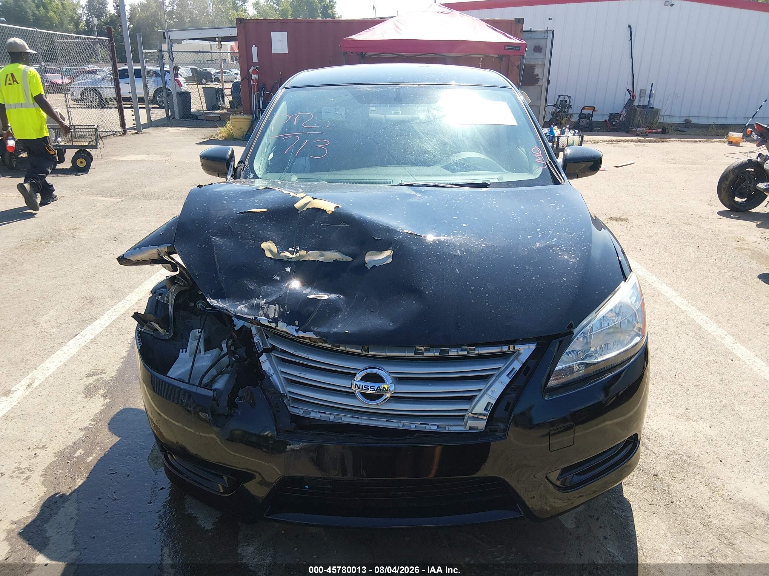 2015 Nissan Sentra S Black vin: 3N1AB7AP6FY213507
