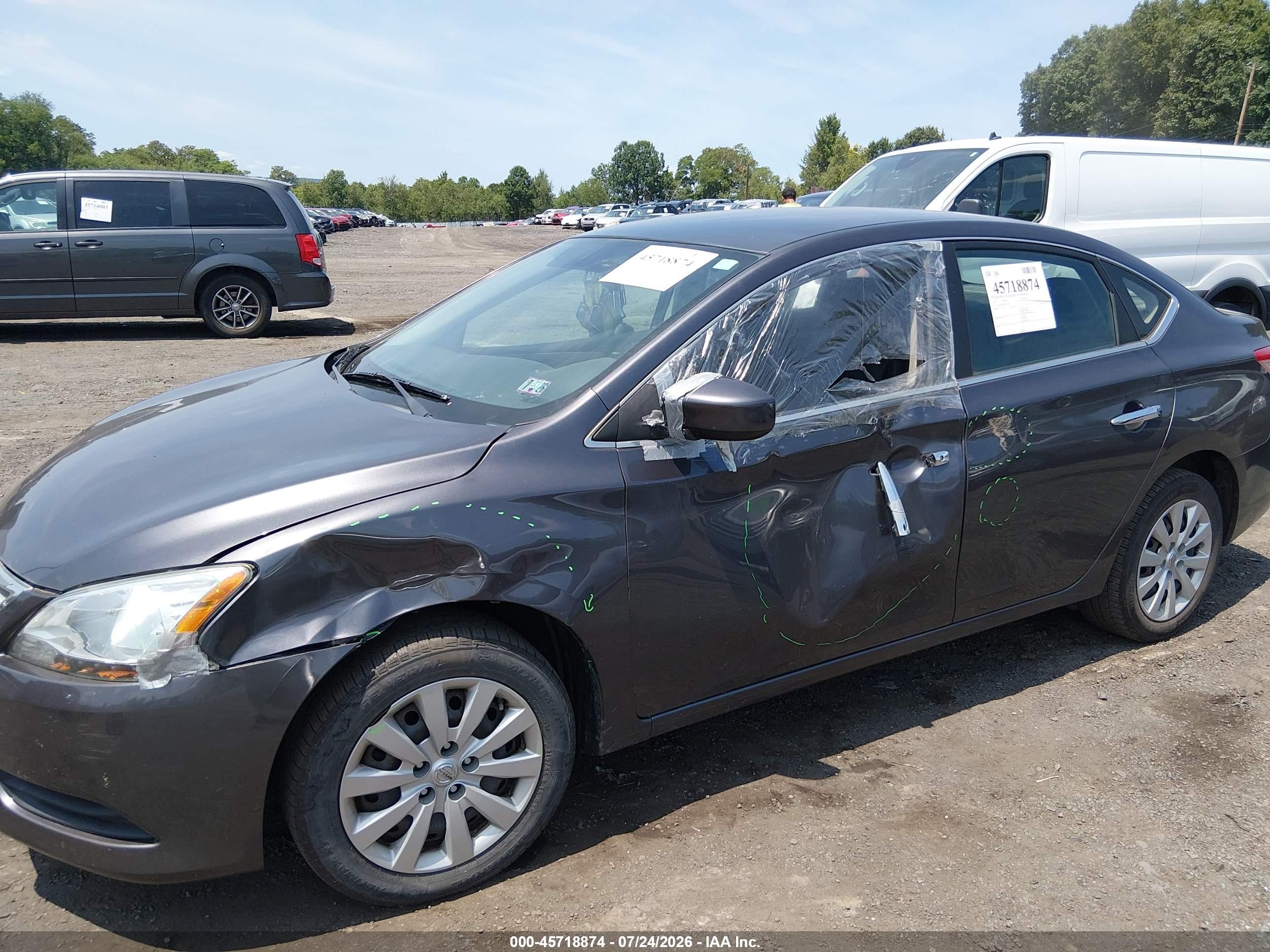 2015 Nissan Sentra Fe+ S/s/sl/sr/sv Gray vin: 3N1AB7AP6FY214138
