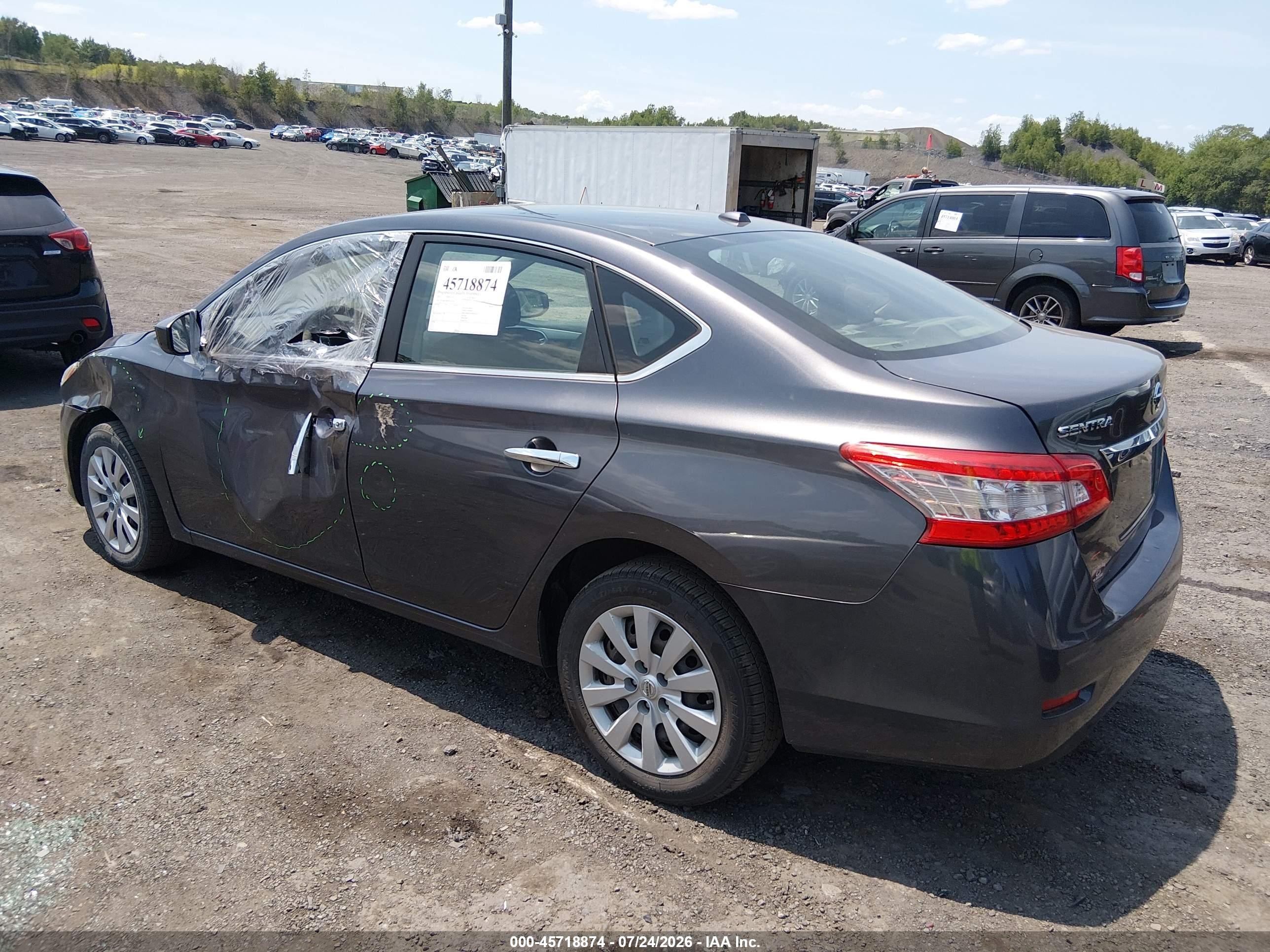 2015 Nissan Sentra Fe+ S/s/sl/sr/sv Gray vin: 3N1AB7AP6FY214138