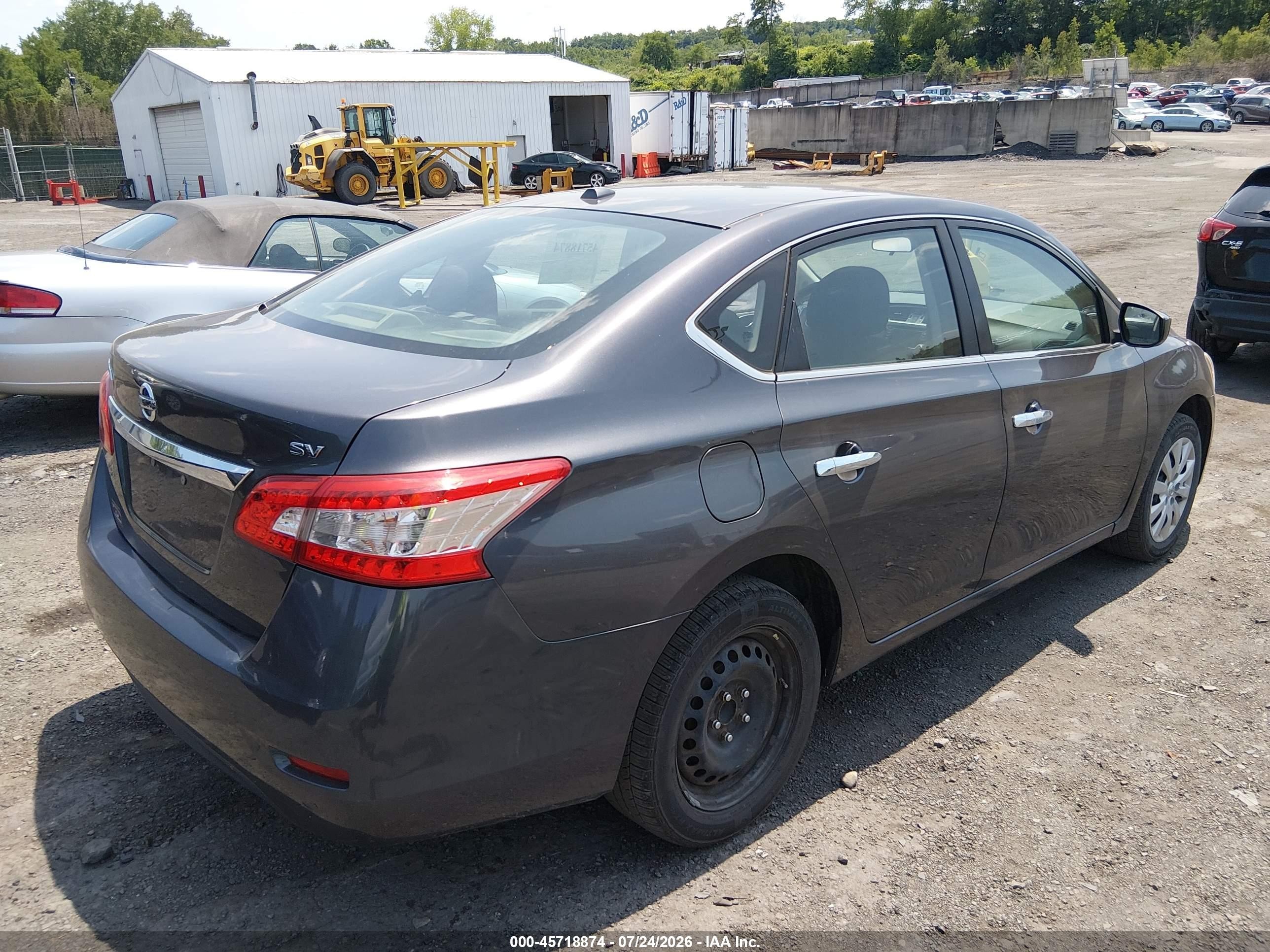 2015 Nissan Sentra Fe+ S/s/sl/sr/sv Gray vin: 3N1AB7AP6FY214138