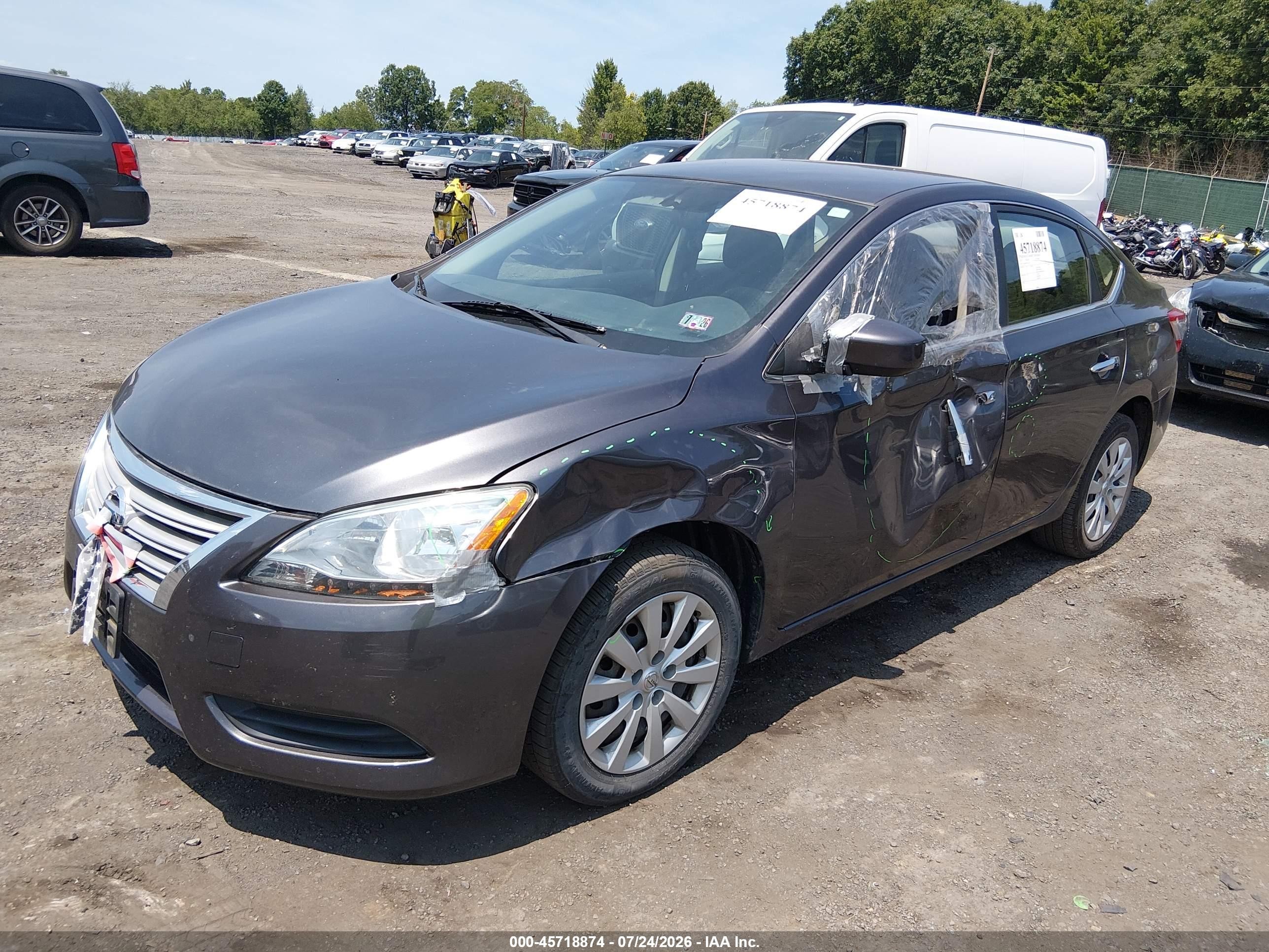 2015 Nissan Sentra Fe+ S/s/sl/sr/sv Gray vin: 3N1AB7AP6FY214138