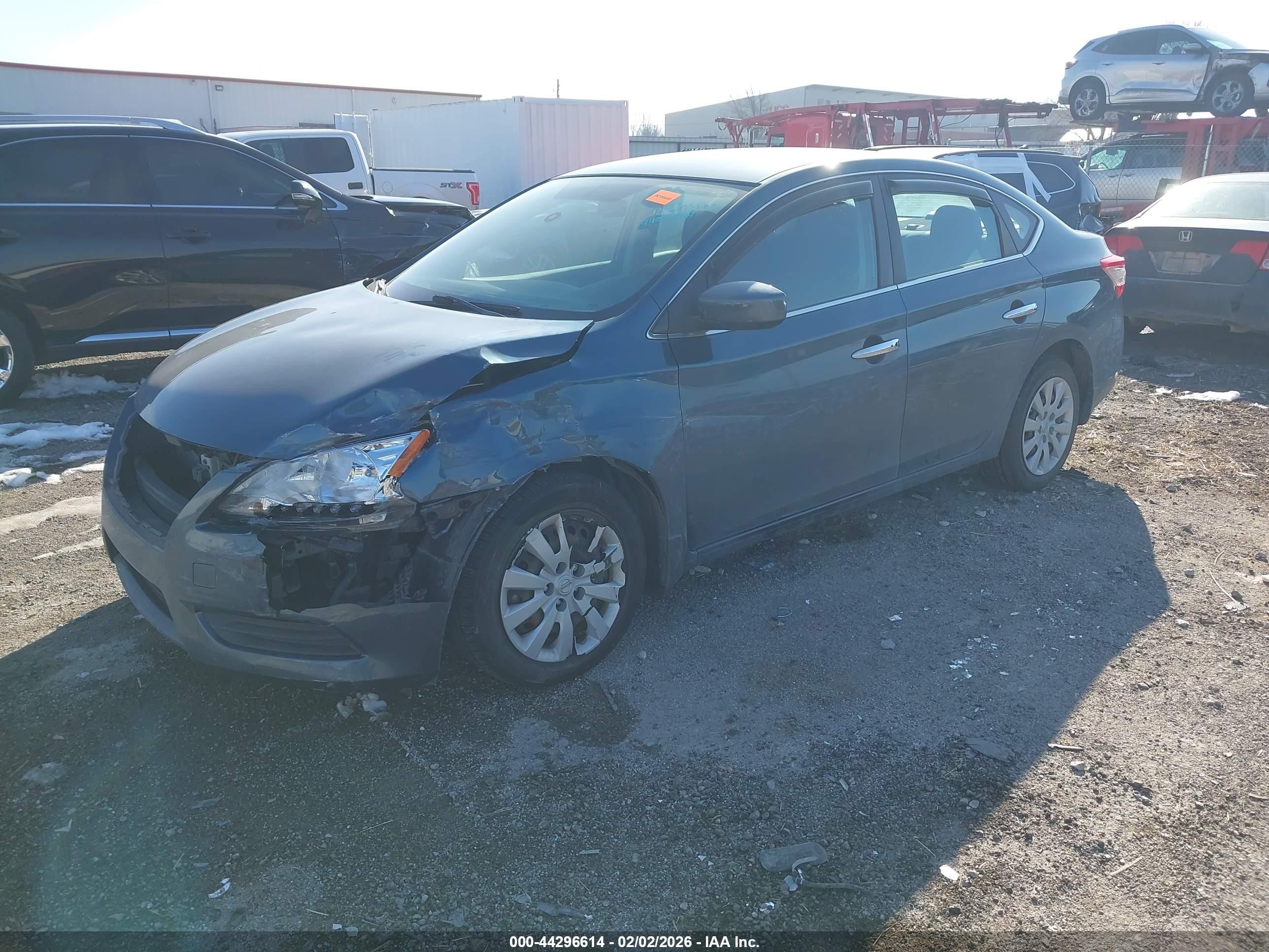 2015 Nissan Sentra Sv Gray vin: 3N1AB7AP6FY215760