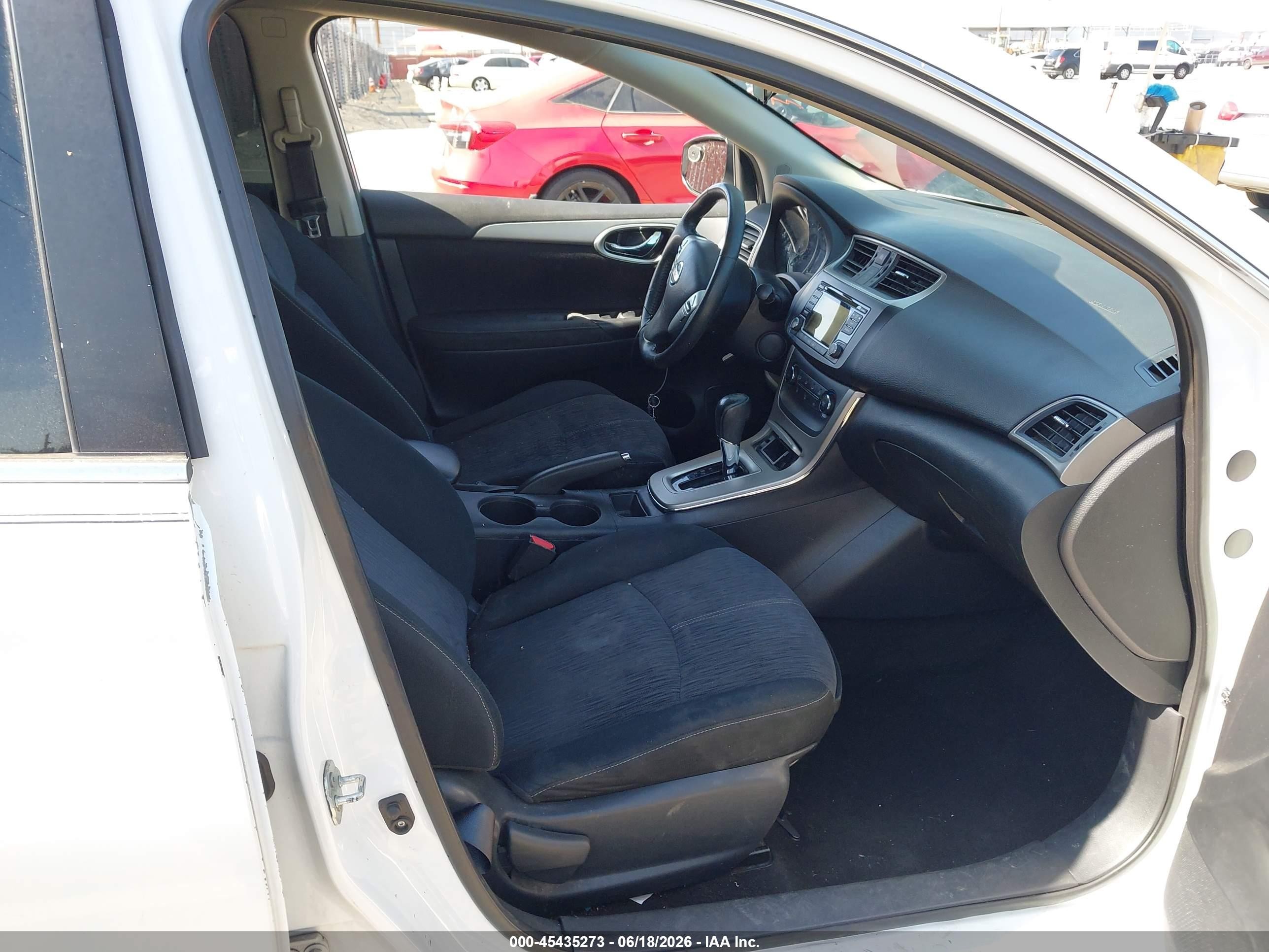 2015 Nissan Sentra Sv White vin: 3N1AB7AP6FY217895
