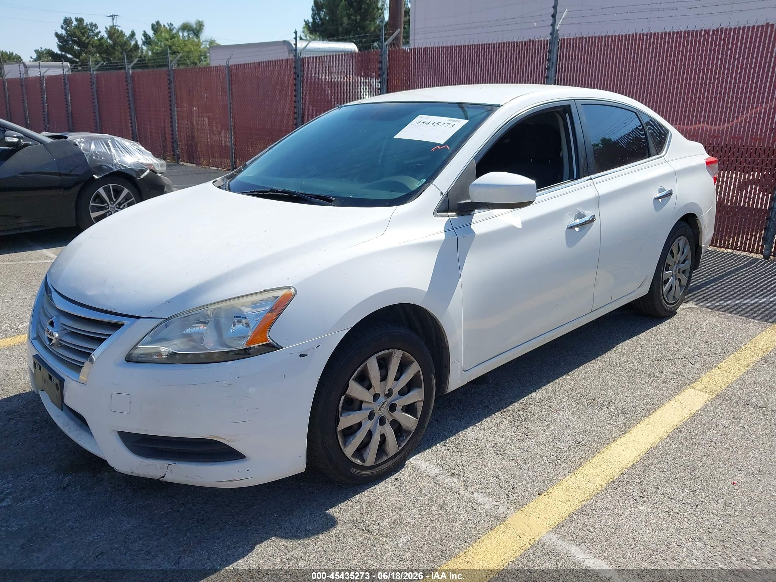 2015 Nissan Sentra Sv White vin: 3N1AB7AP6FY217895