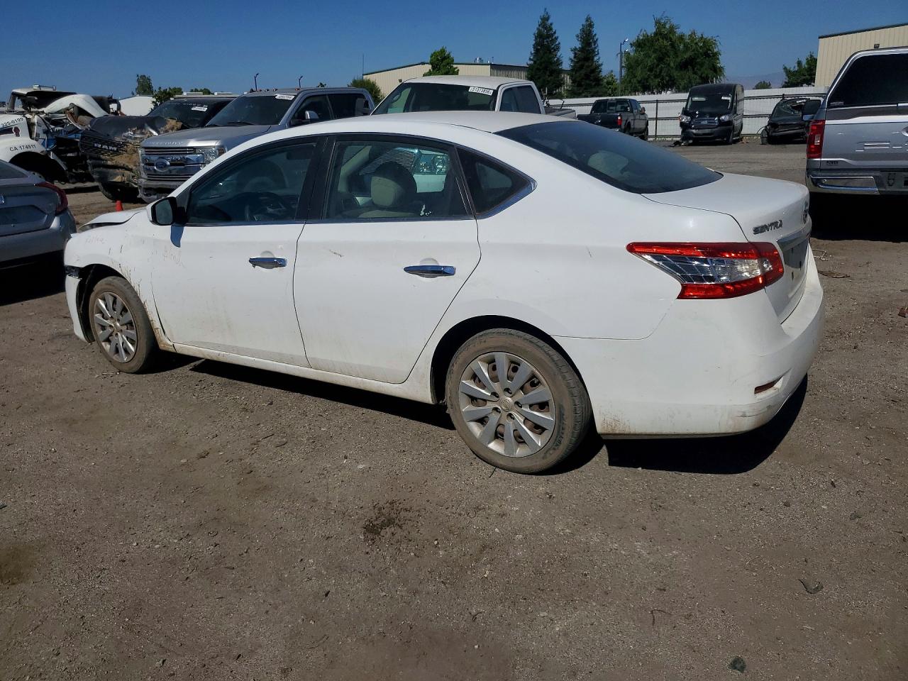 2015 Nissan Sentra S White vin: 3N1AB7AP6FY221946