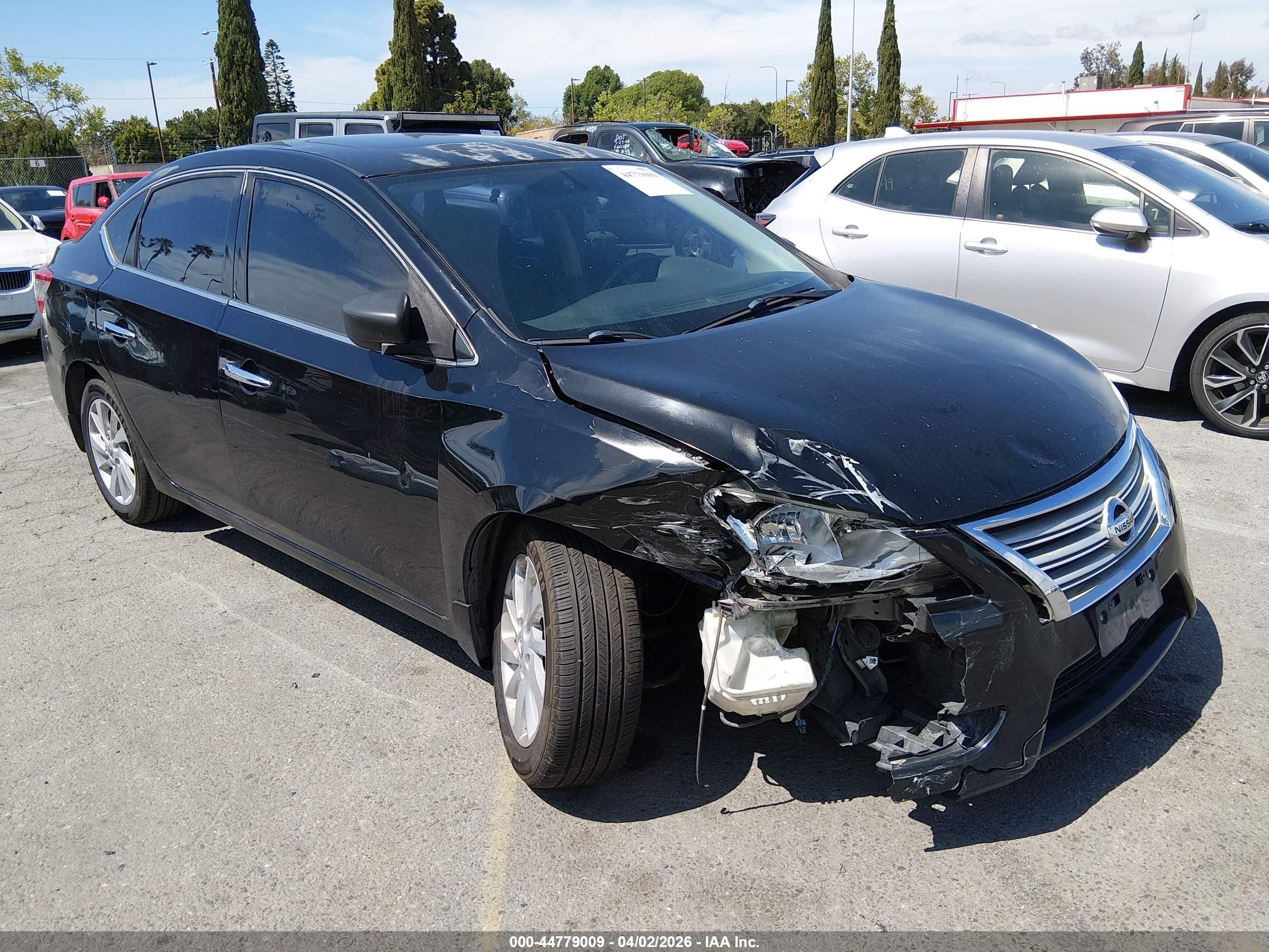 2015 Nissan Sentra Sv Black vin: 3N1AB7AP6FY232476