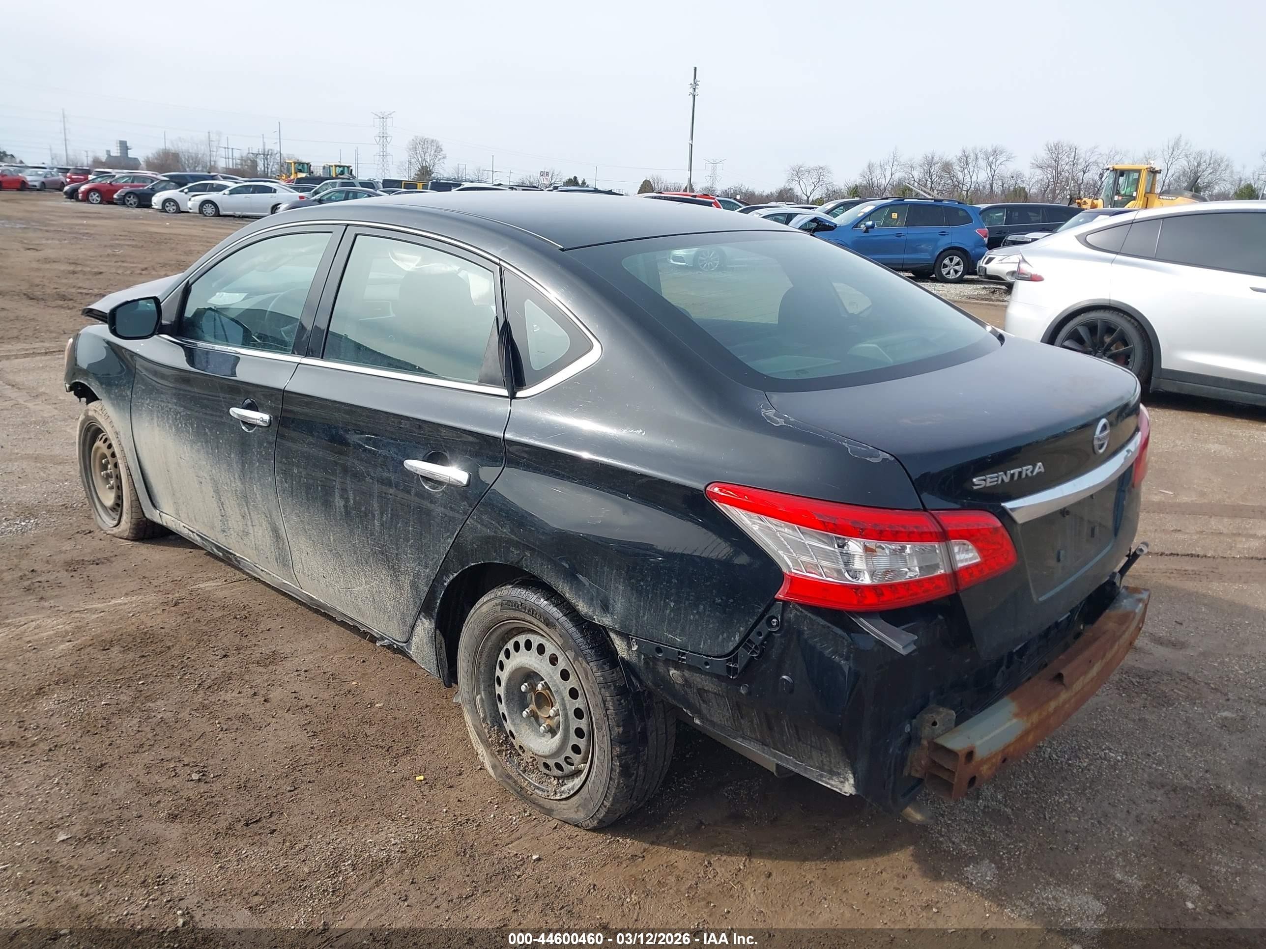2015 Nissan Sentra S Black vin: 3N1AB7AP6FY244627