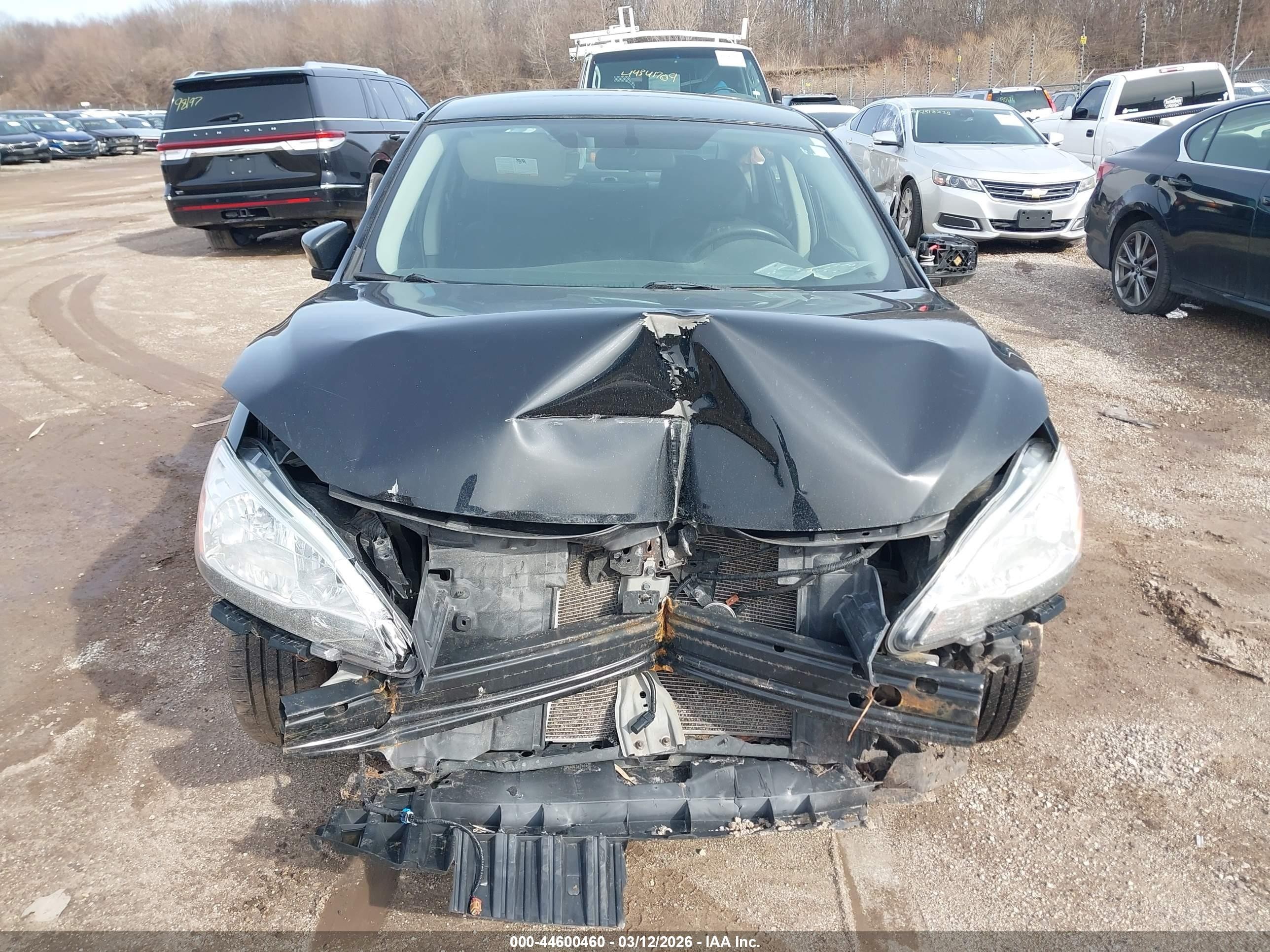 2015 Nissan Sentra S Black vin: 3N1AB7AP6FY244627