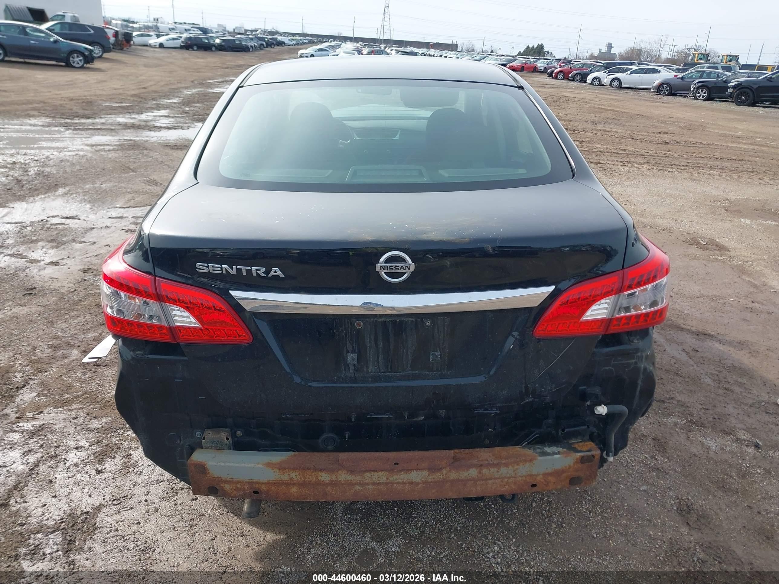 2015 Nissan Sentra S Black vin: 3N1AB7AP6FY244627