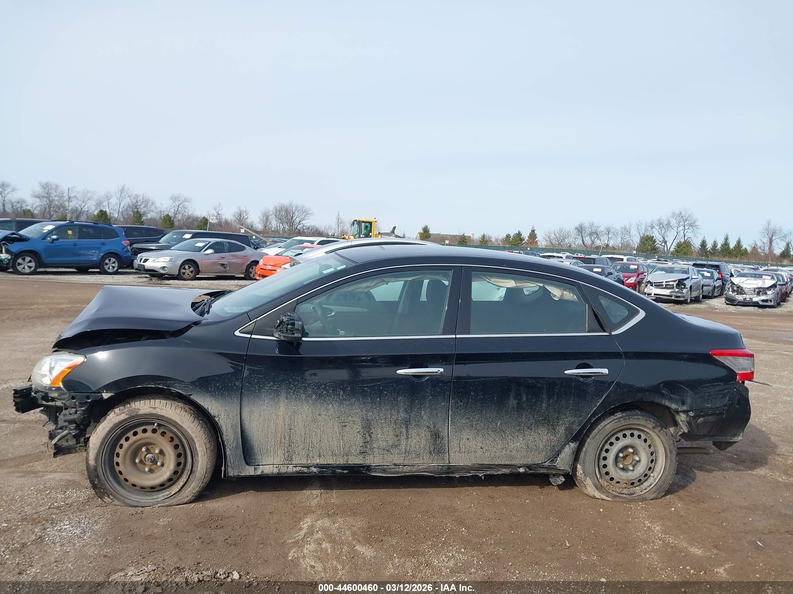 2015 Nissan Sentra S Black vin: 3N1AB7AP6FY244627