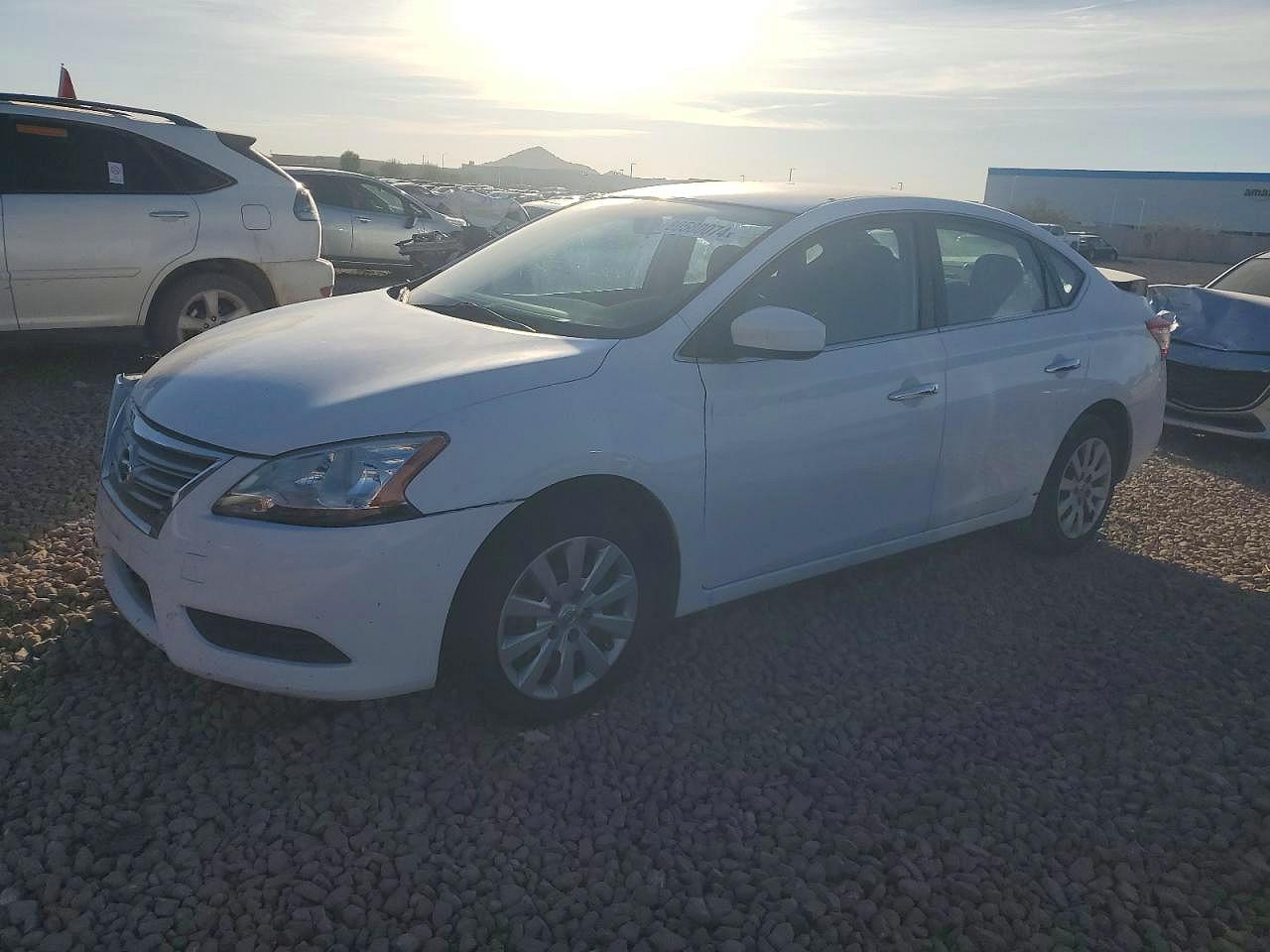 2015 Nissan Sentra S White vin: 3N1AB7AP6FY249536