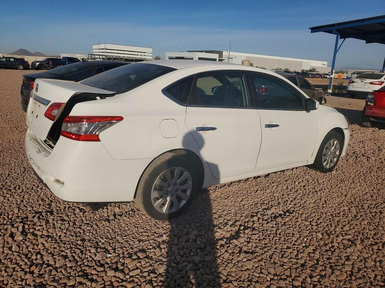 2015 Nissan Sentra S White vin: 3N1AB7AP6FY249536