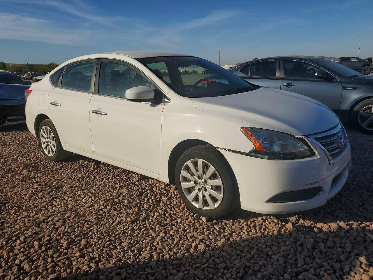 2015 Nissan Sentra S White vin: 3N1AB7AP6FY249536