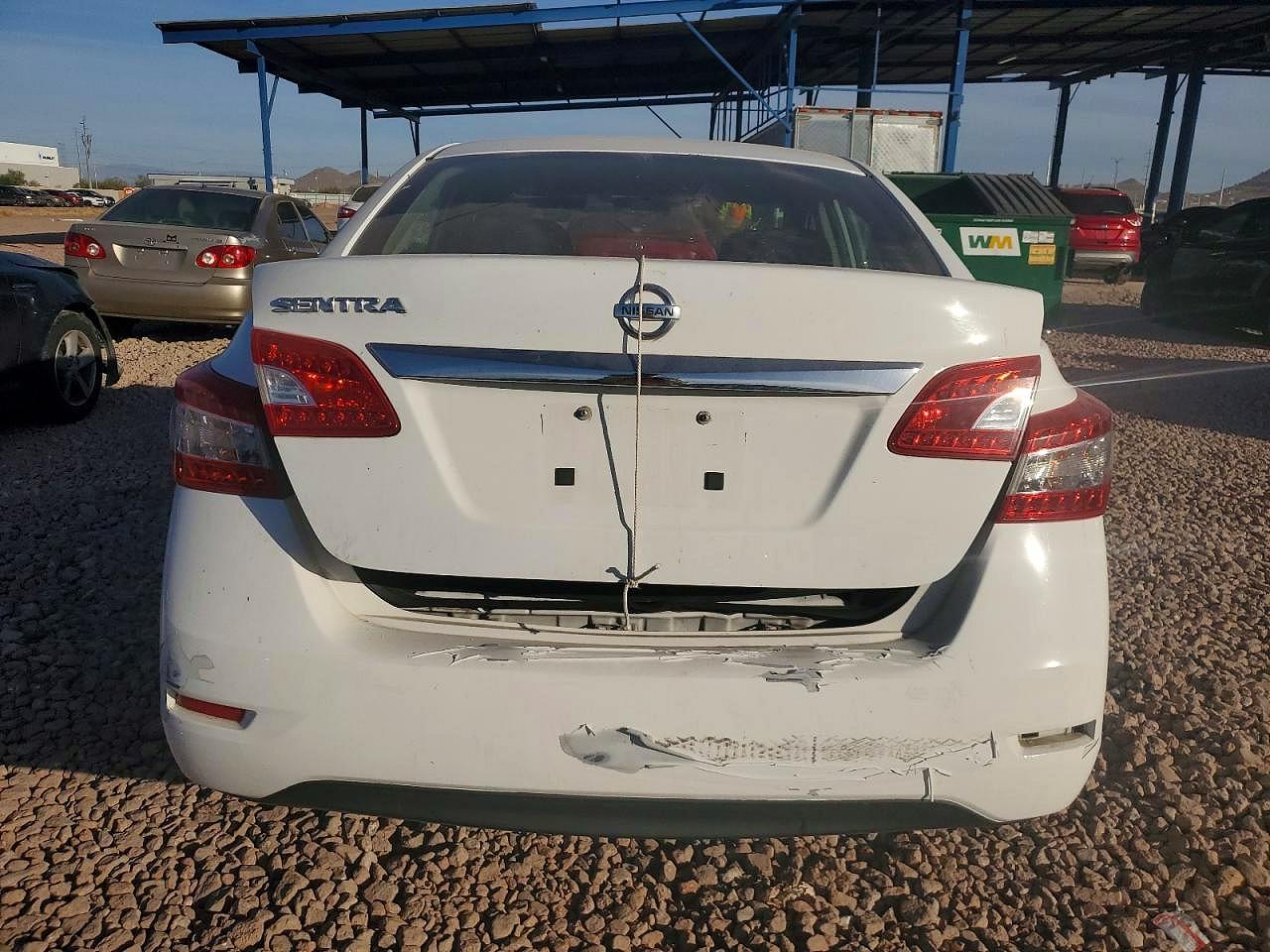 2015 Nissan Sentra S White vin: 3N1AB7AP6FY249536