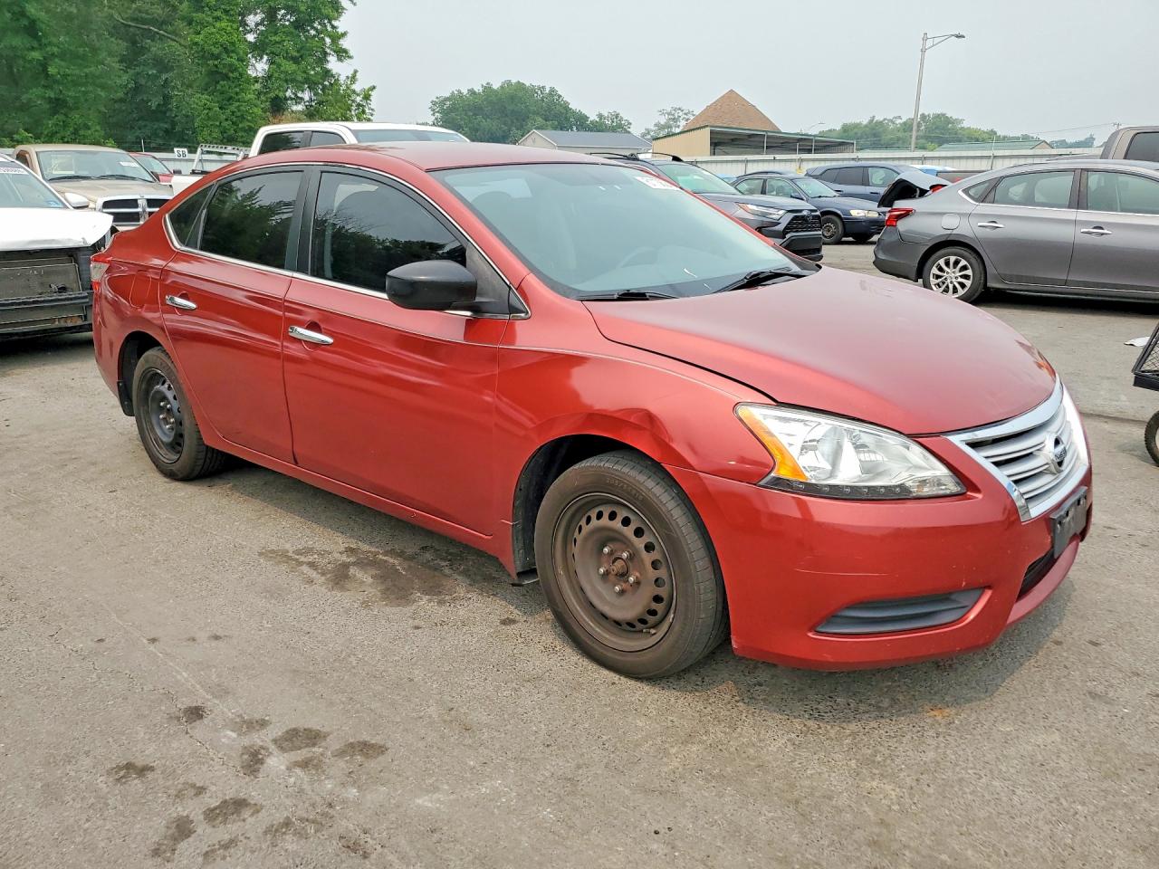 2015 Nissan Sentra Sv Red vin: 3N1AB7AP6FY252629