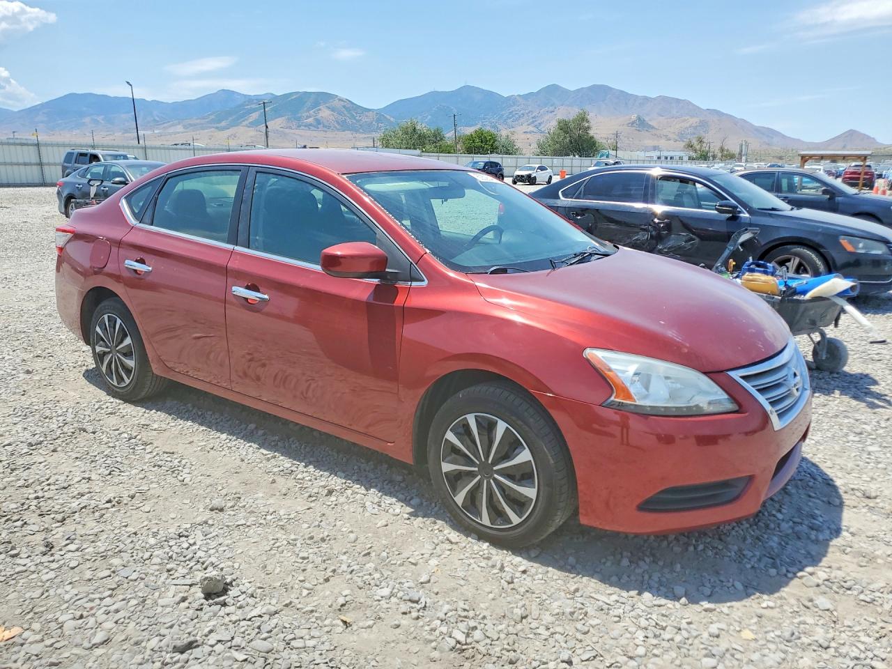 2015 Nissan Sentra Sv Red vin: 3N1AB7AP6FY253506