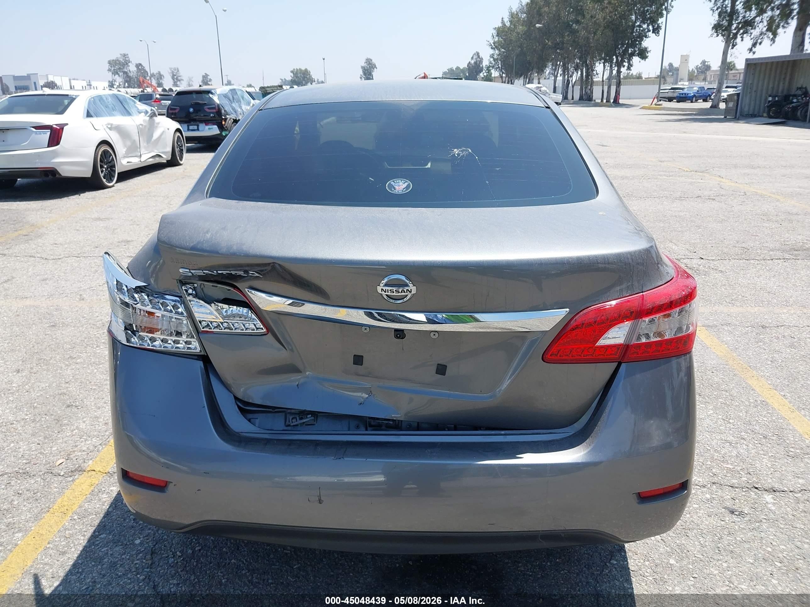 2015 Nissan Sentra S Gray vin: 3N1AB7AP6FY257474