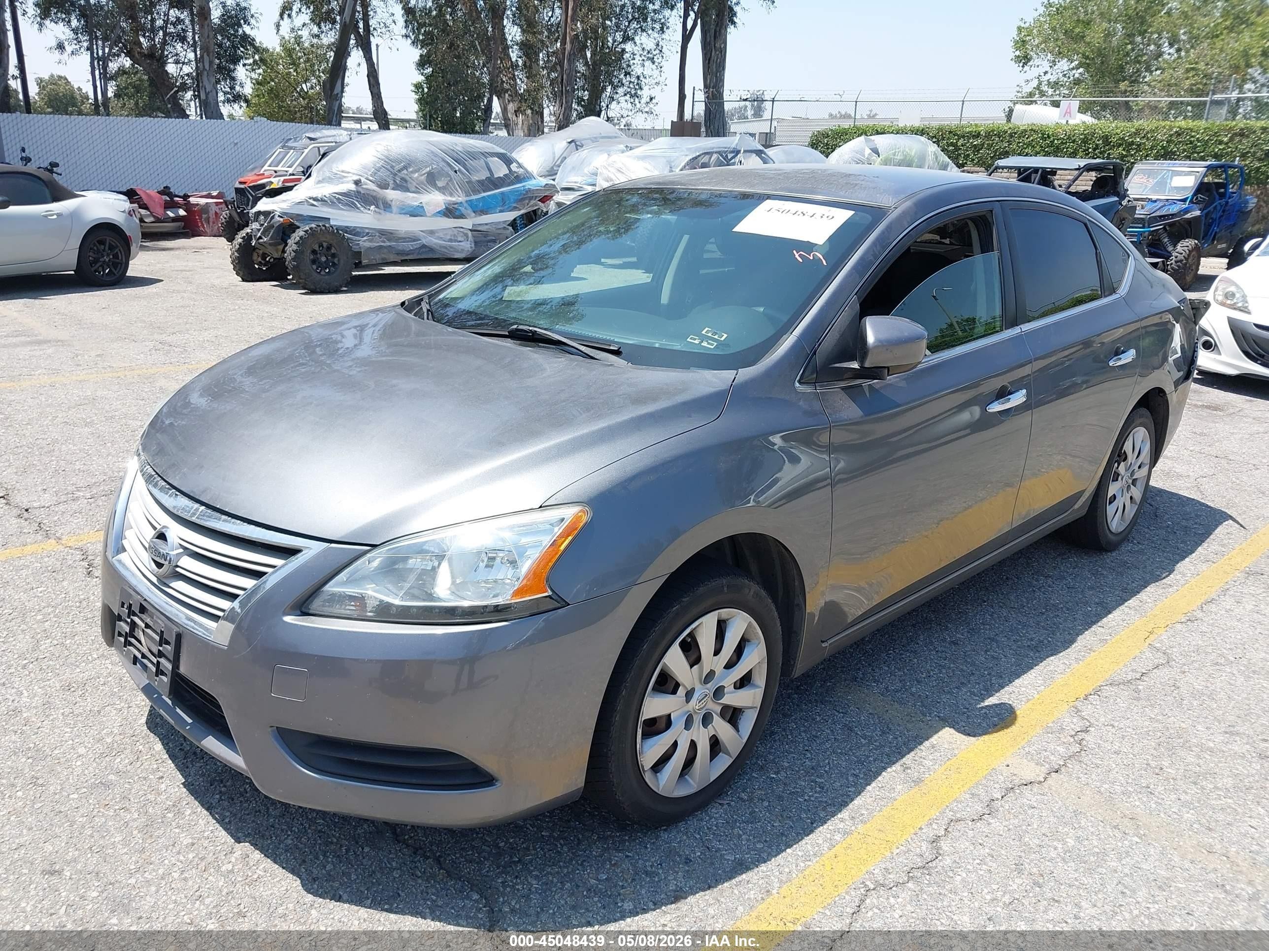 2015 Nissan Sentra S Gray vin: 3N1AB7AP6FY257474