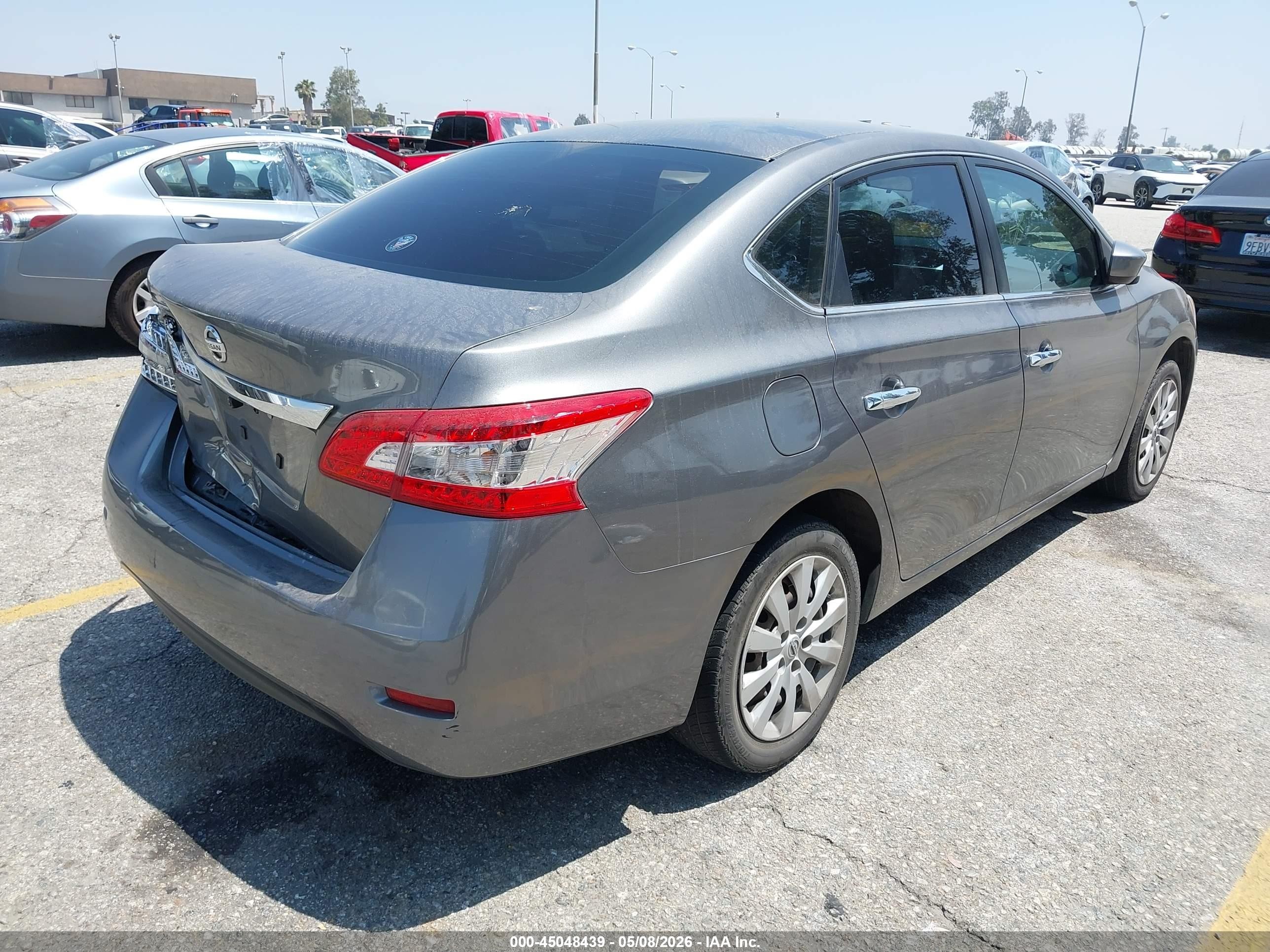 2015 Nissan Sentra S Gray vin: 3N1AB7AP6FY257474