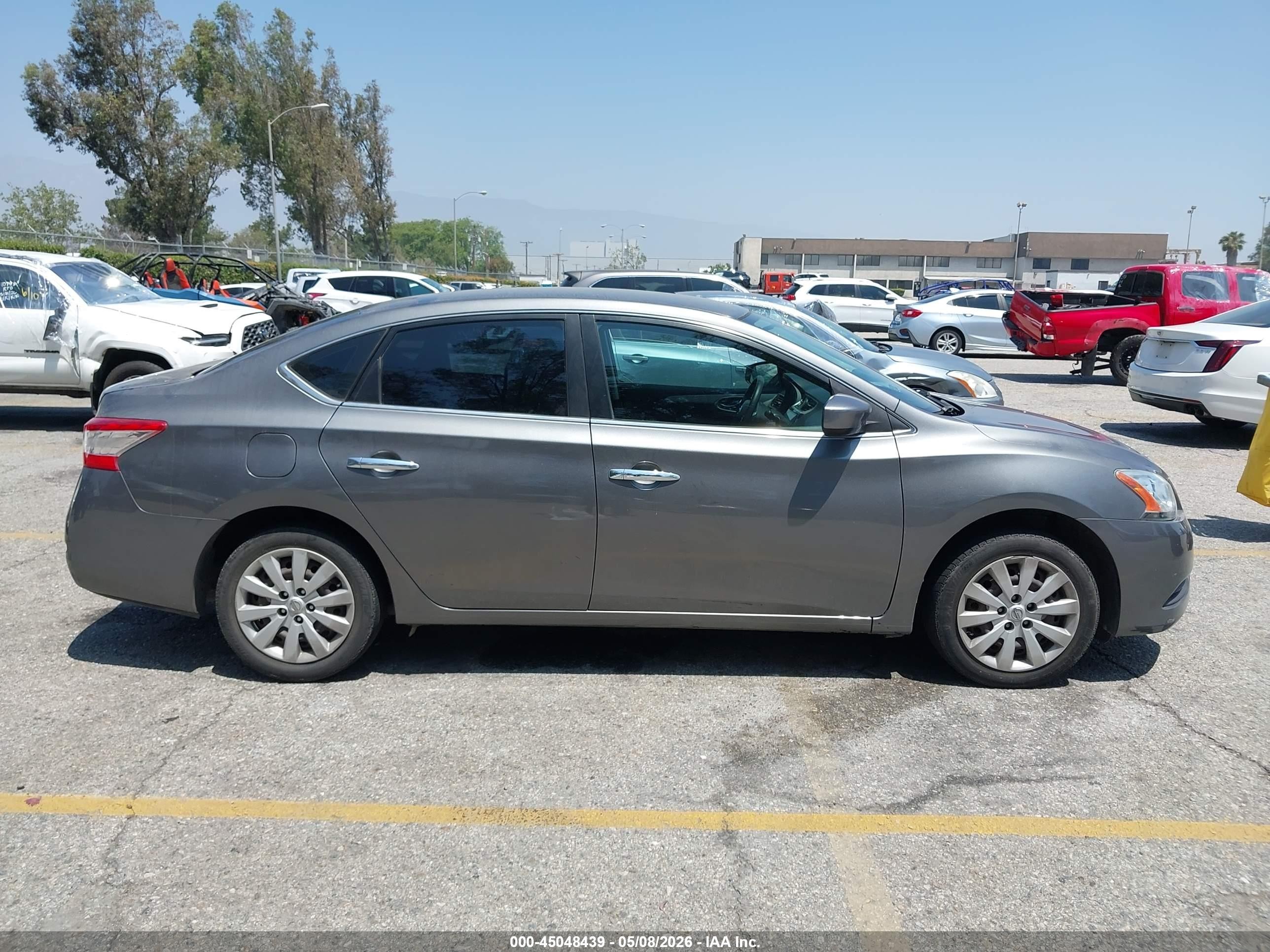 2015 Nissan Sentra S Gray vin: 3N1AB7AP6FY257474