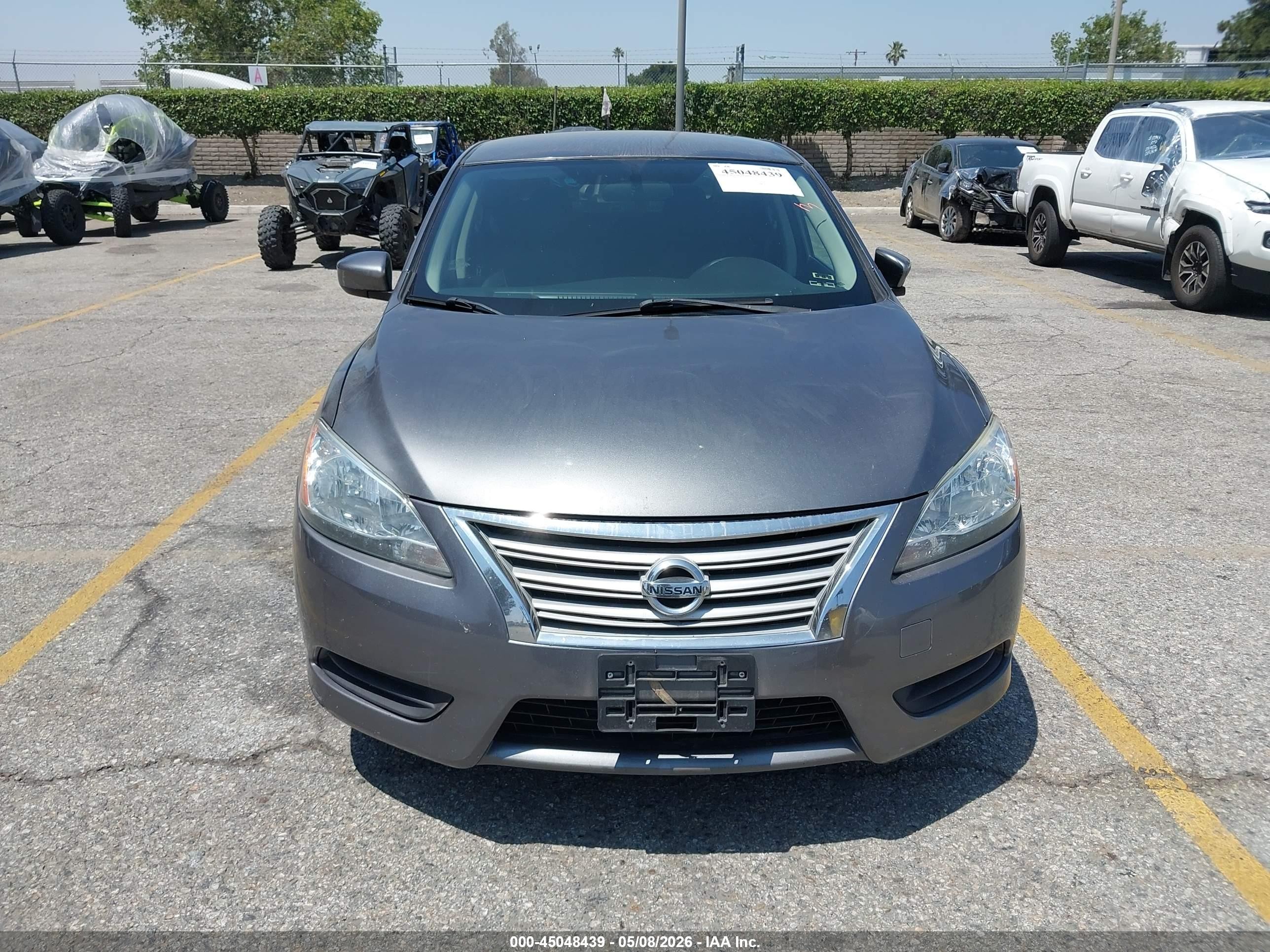2015 Nissan Sentra S Gray vin: 3N1AB7AP6FY257474