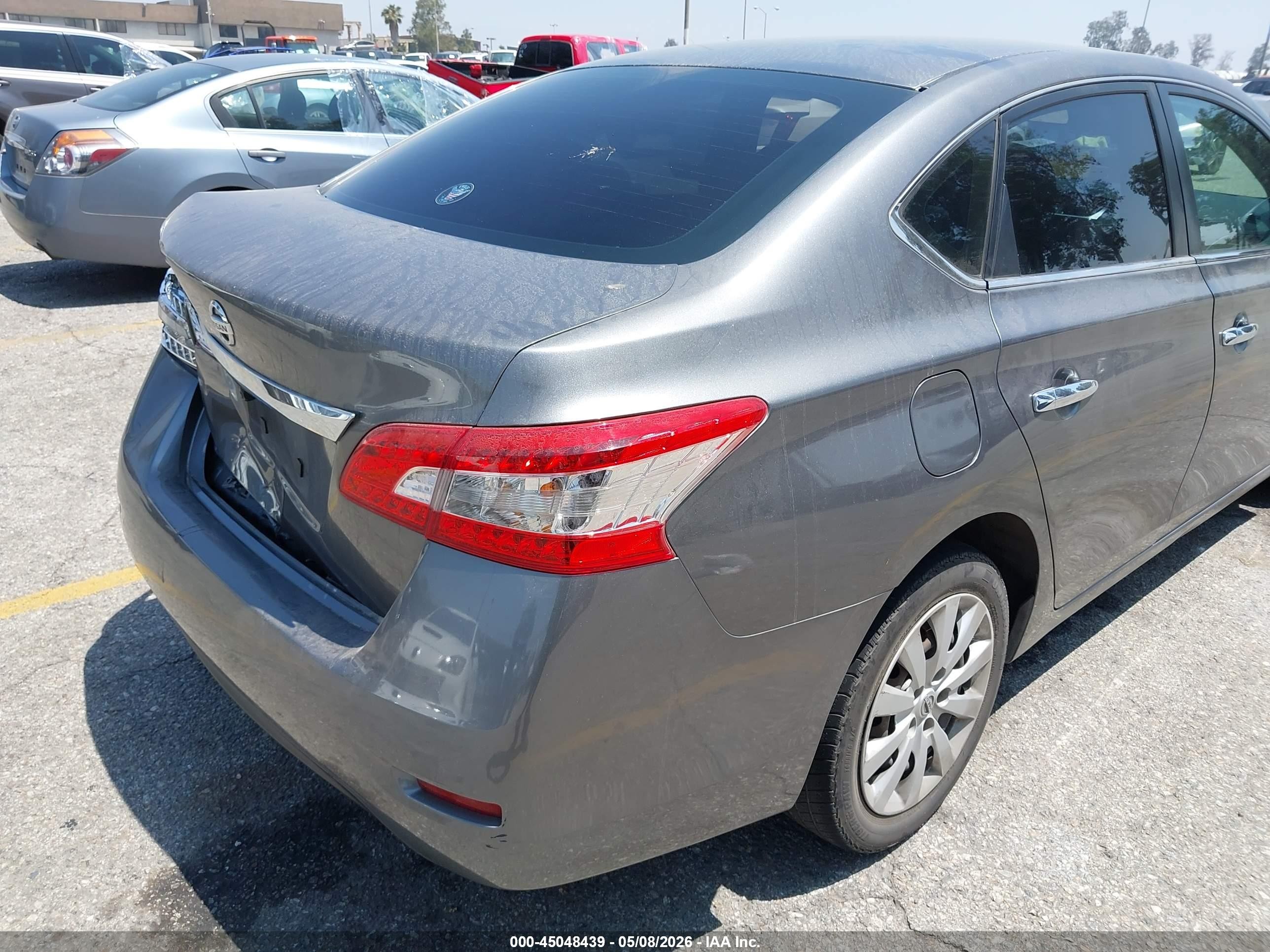 2015 Nissan Sentra S Gray vin: 3N1AB7AP6FY257474