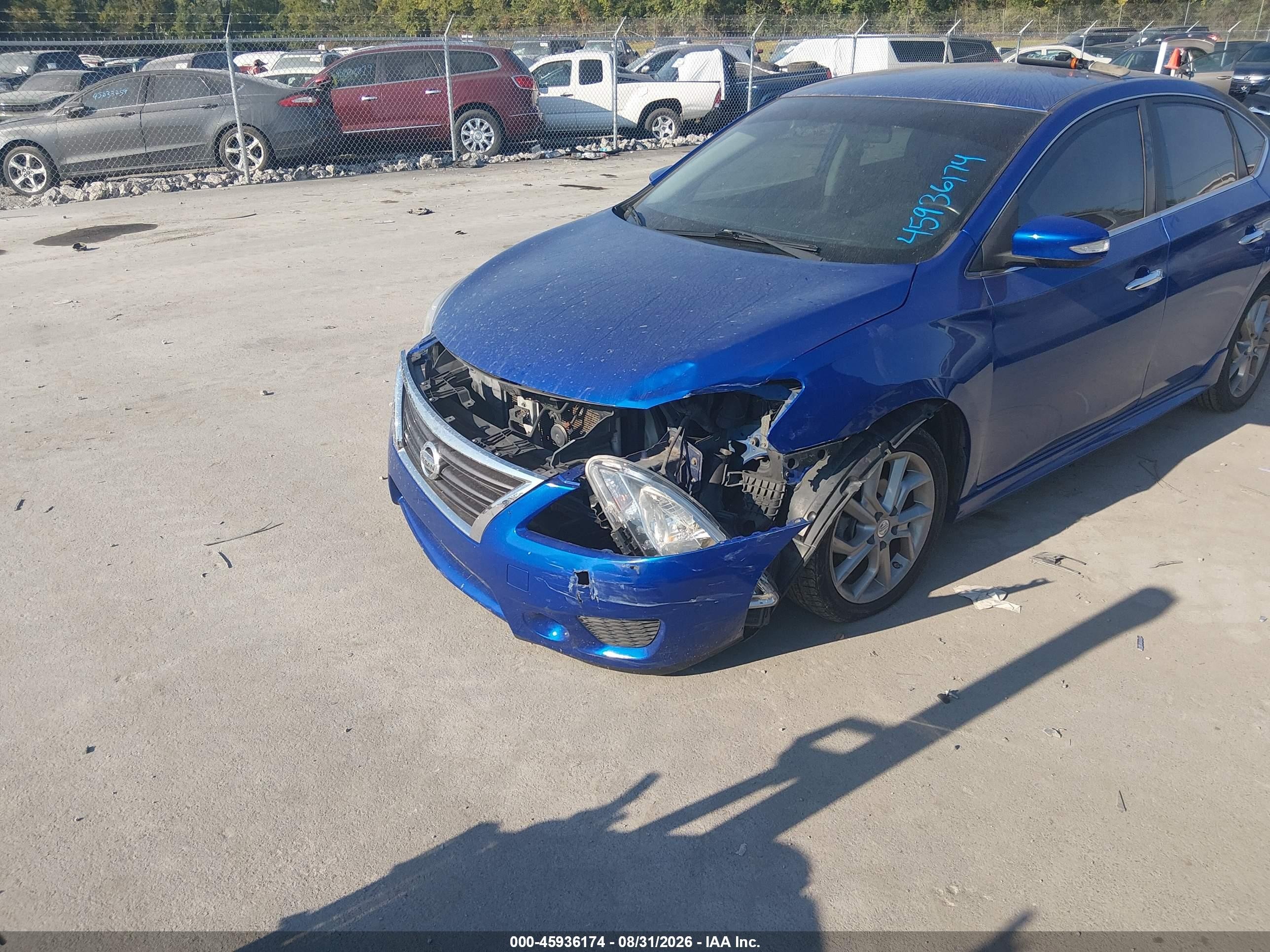 2015 Nissan Sentra Sr Blue vin: 3N1AB7AP6FY261699
