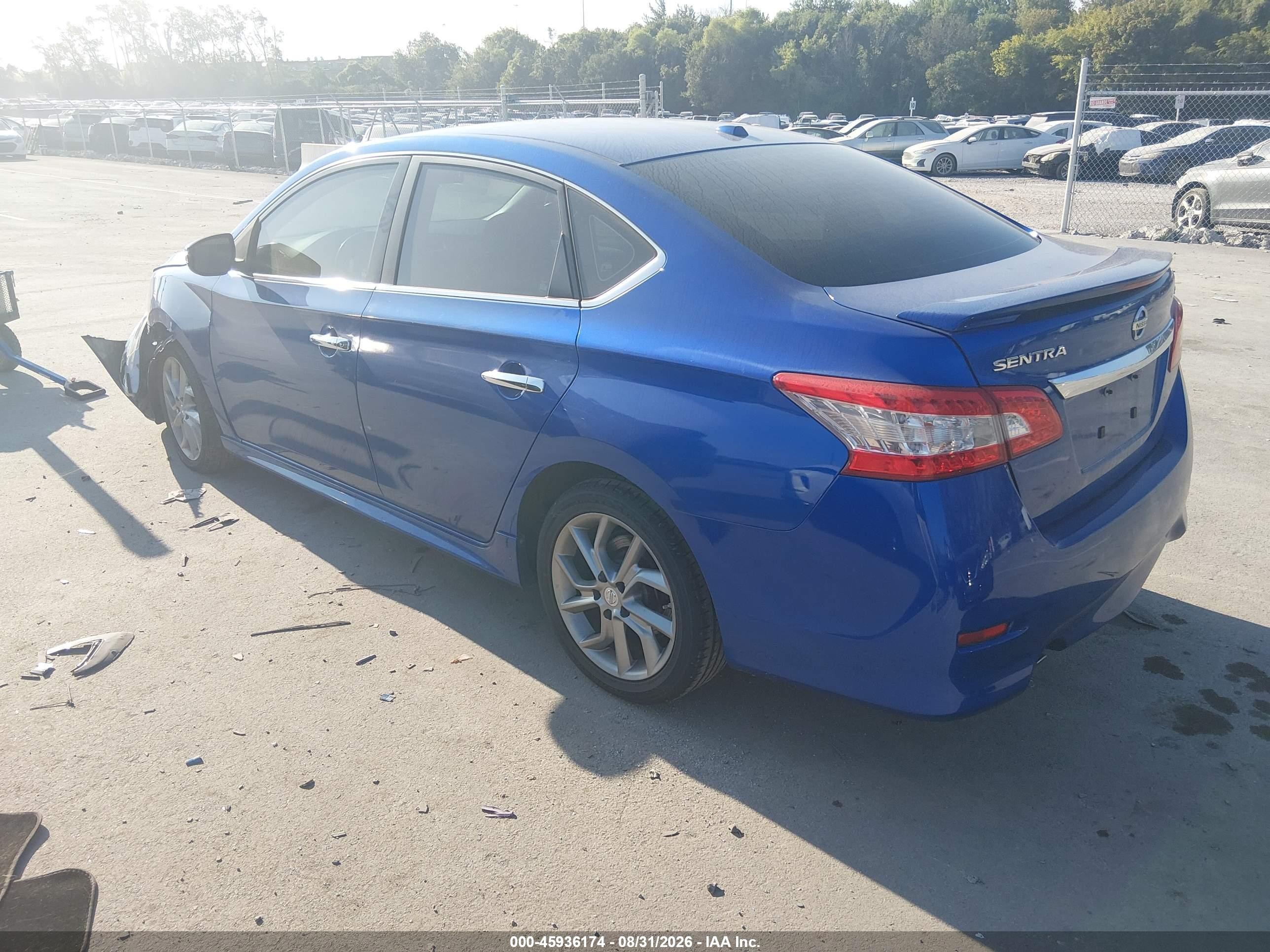 2015 Nissan Sentra Sr Blue vin: 3N1AB7AP6FY261699
