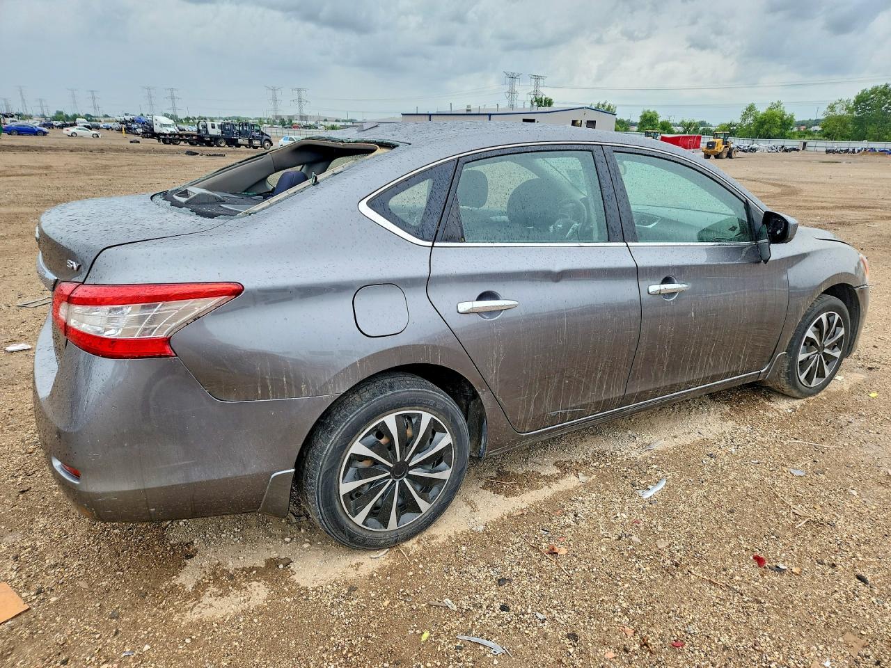 2015 Nissan Sentra Sv Gray vin: 3N1AB7AP6FY262044