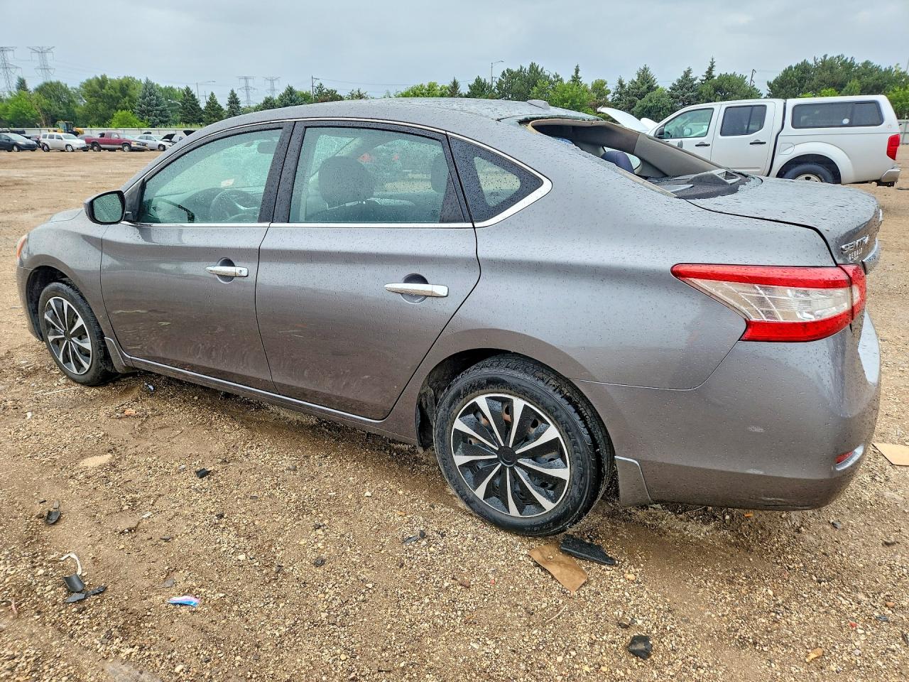 2015 Nissan Sentra Sv Gray vin: 3N1AB7AP6FY262044