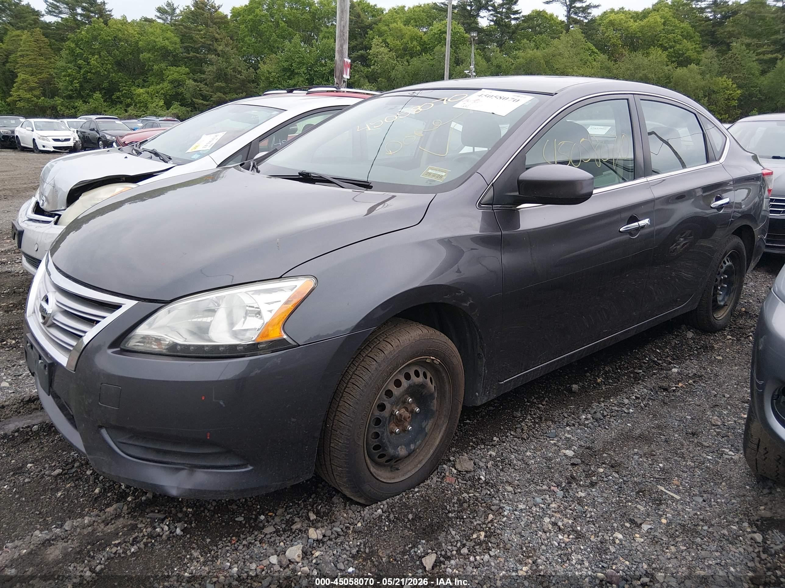 2015 Nissan Sentra Sv Gray vin: 3N1AB7AP6FY263386