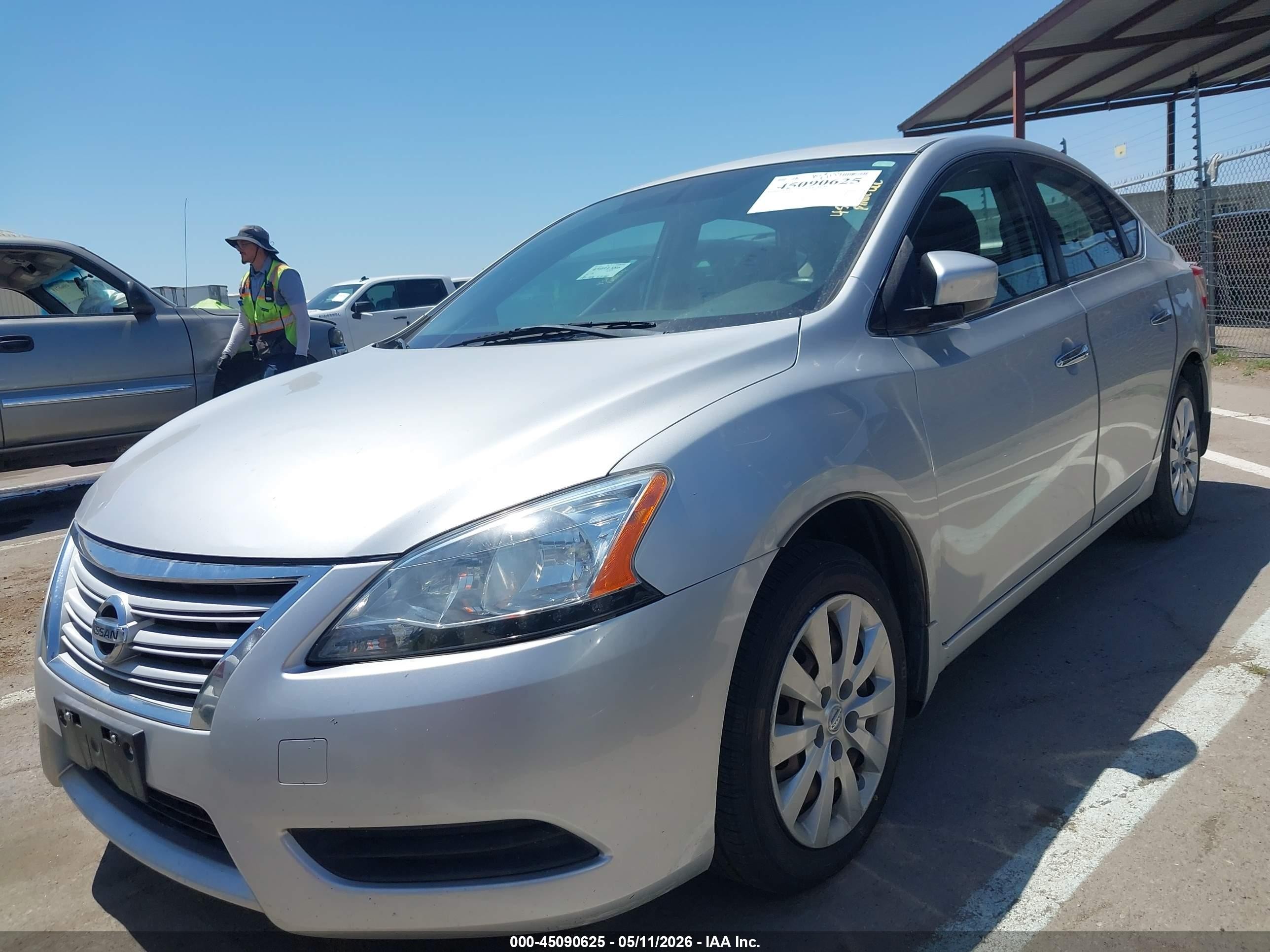 2015 Nissan Sentra S Silver vin: 3N1AB7AP6FY265784