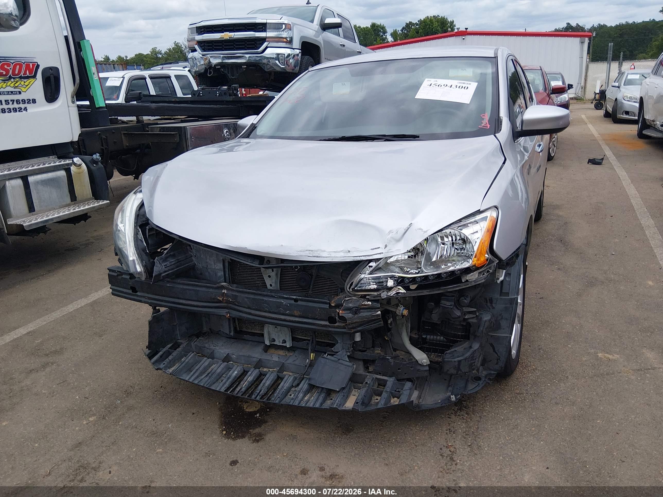 2015 Nissan Sentra S Silver vin: 3N1AB7AP6FY266384