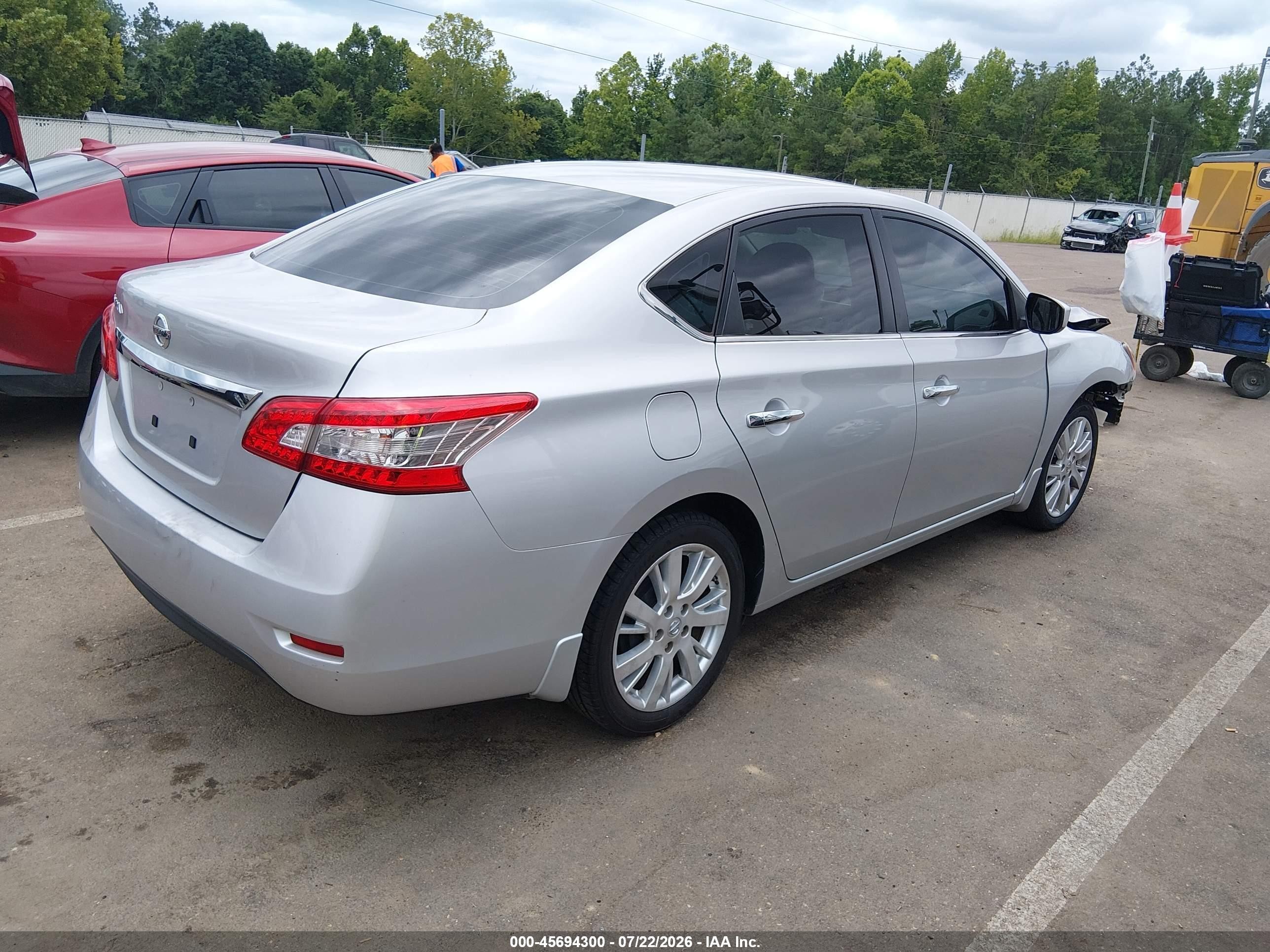 2015 Nissan Sentra S Silver vin: 3N1AB7AP6FY266384
