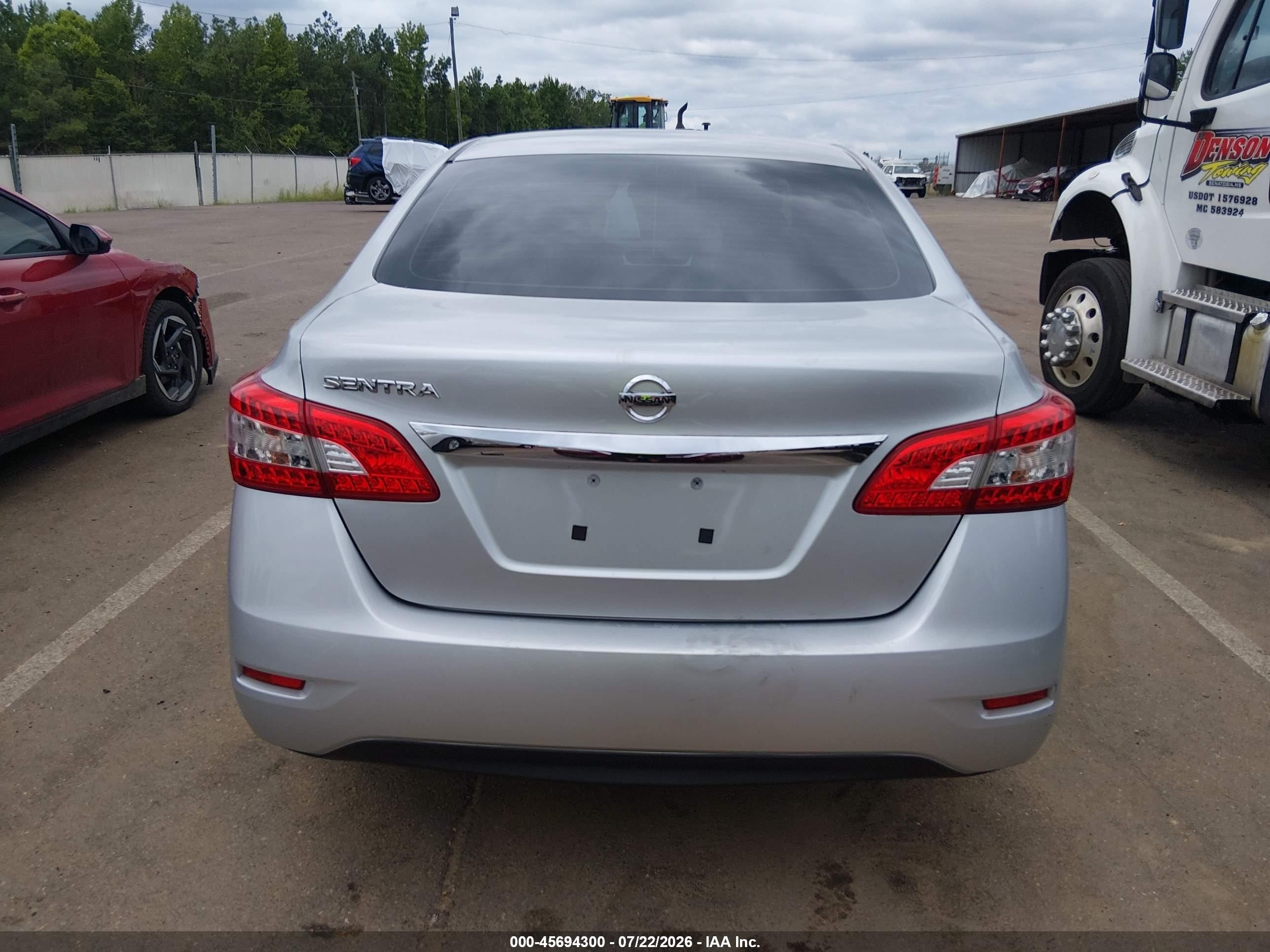 2015 Nissan Sentra S Silver vin: 3N1AB7AP6FY266384