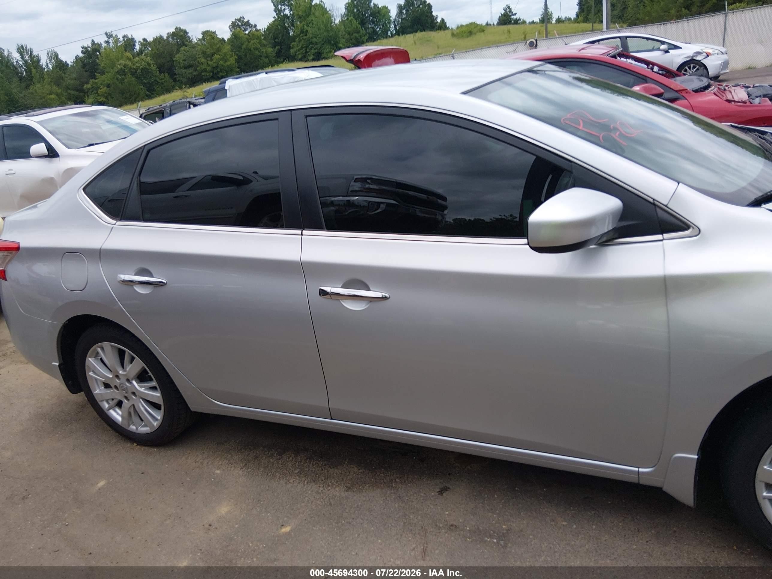 2015 Nissan Sentra S Silver vin: 3N1AB7AP6FY266384
