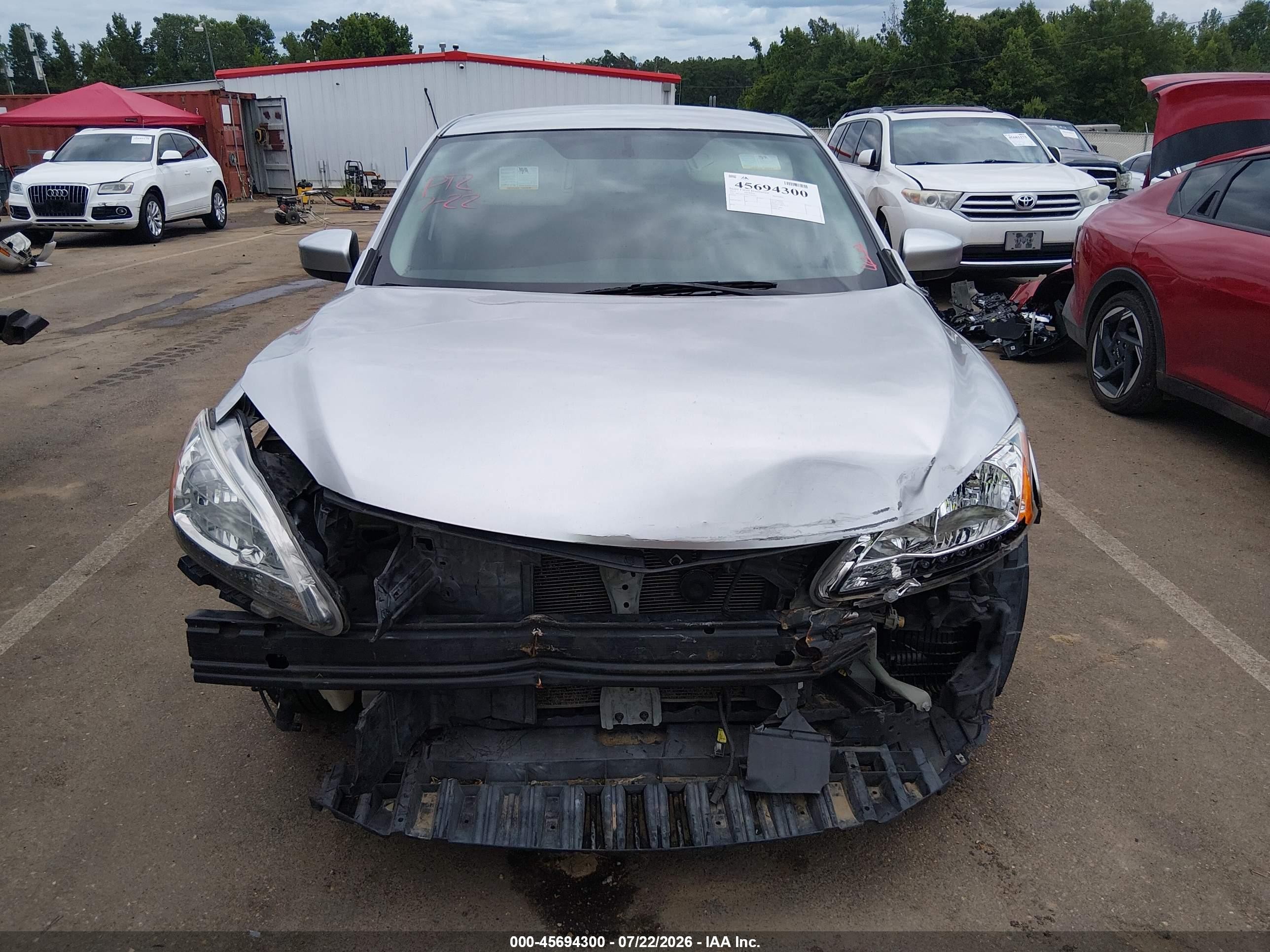 2015 Nissan Sentra S Silver vin: 3N1AB7AP6FY266384