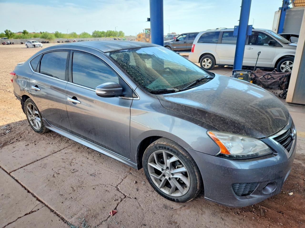 2015 Nissan Sentra Серый vin: 3N1AB7AP6FY268135