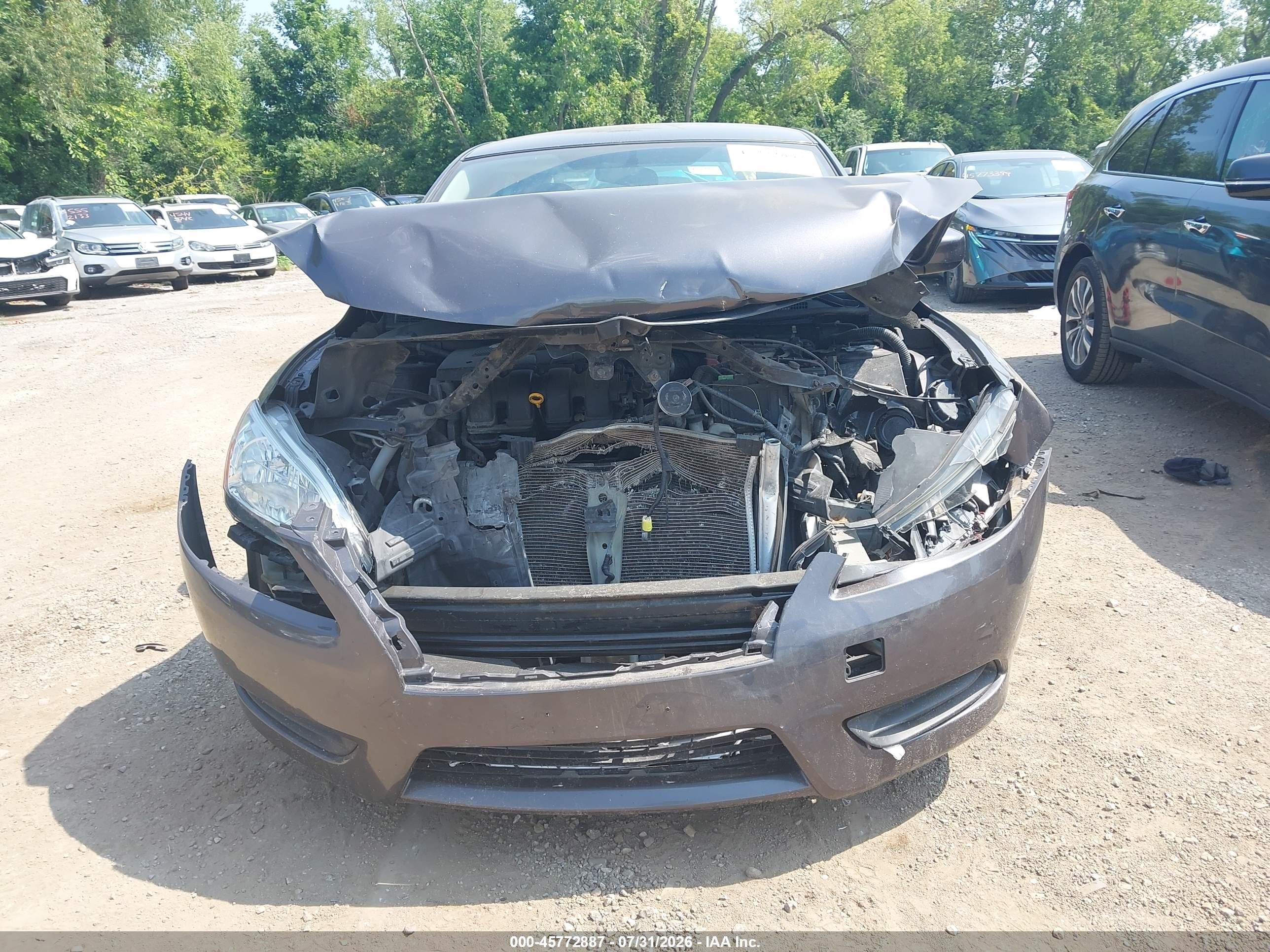 2015 Nissan Sentra Sv Серый vin: 3N1AB7AP6FY271357