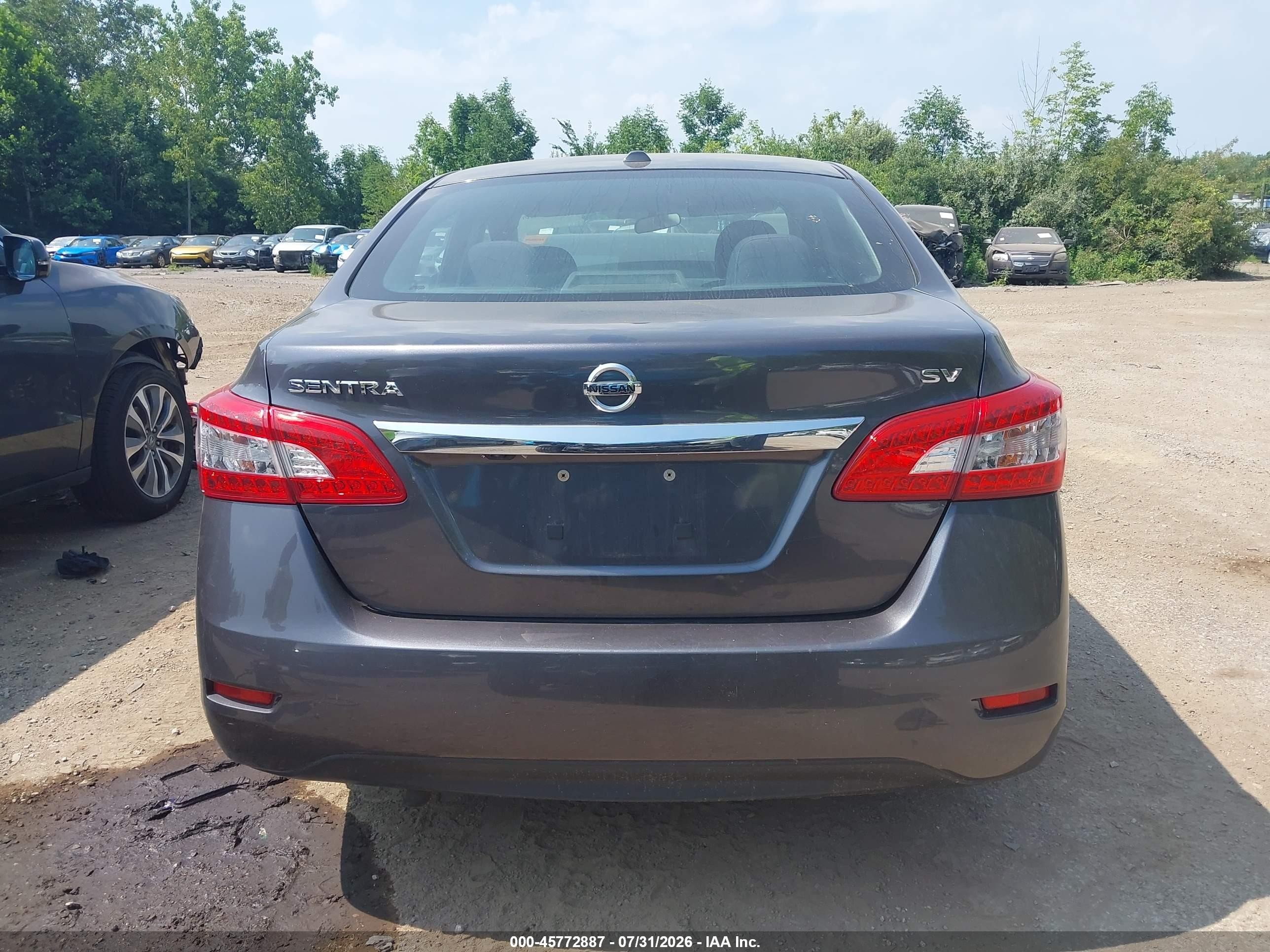 2015 Nissan Sentra Sv Серый vin: 3N1AB7AP6FY271357