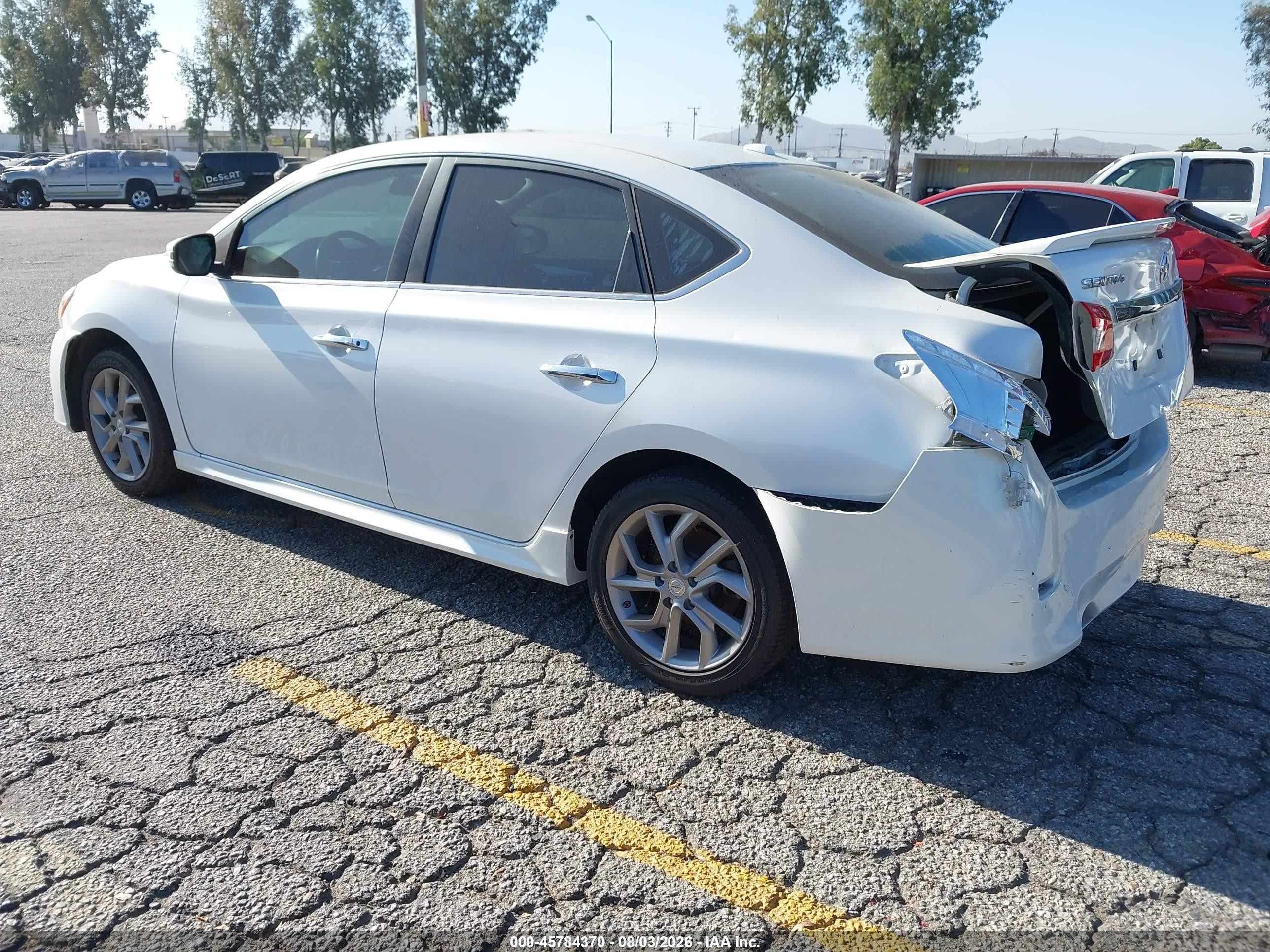 2015 Nissan Sentra Sr White vin: 3N1AB7AP6FY280009