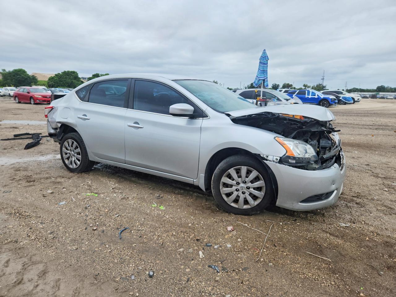 2015 Nissan Sentra S Silver vin: 3N1AB7AP6FY281578