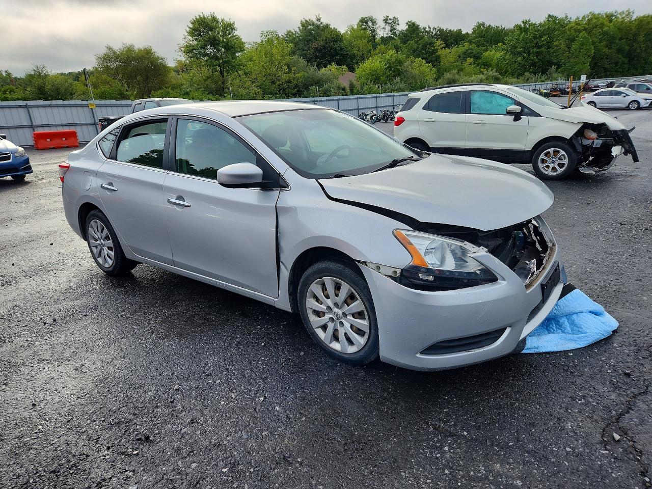 2015 Nissan Sentra S Серебряный vin: 3N1AB7AP6FY283010